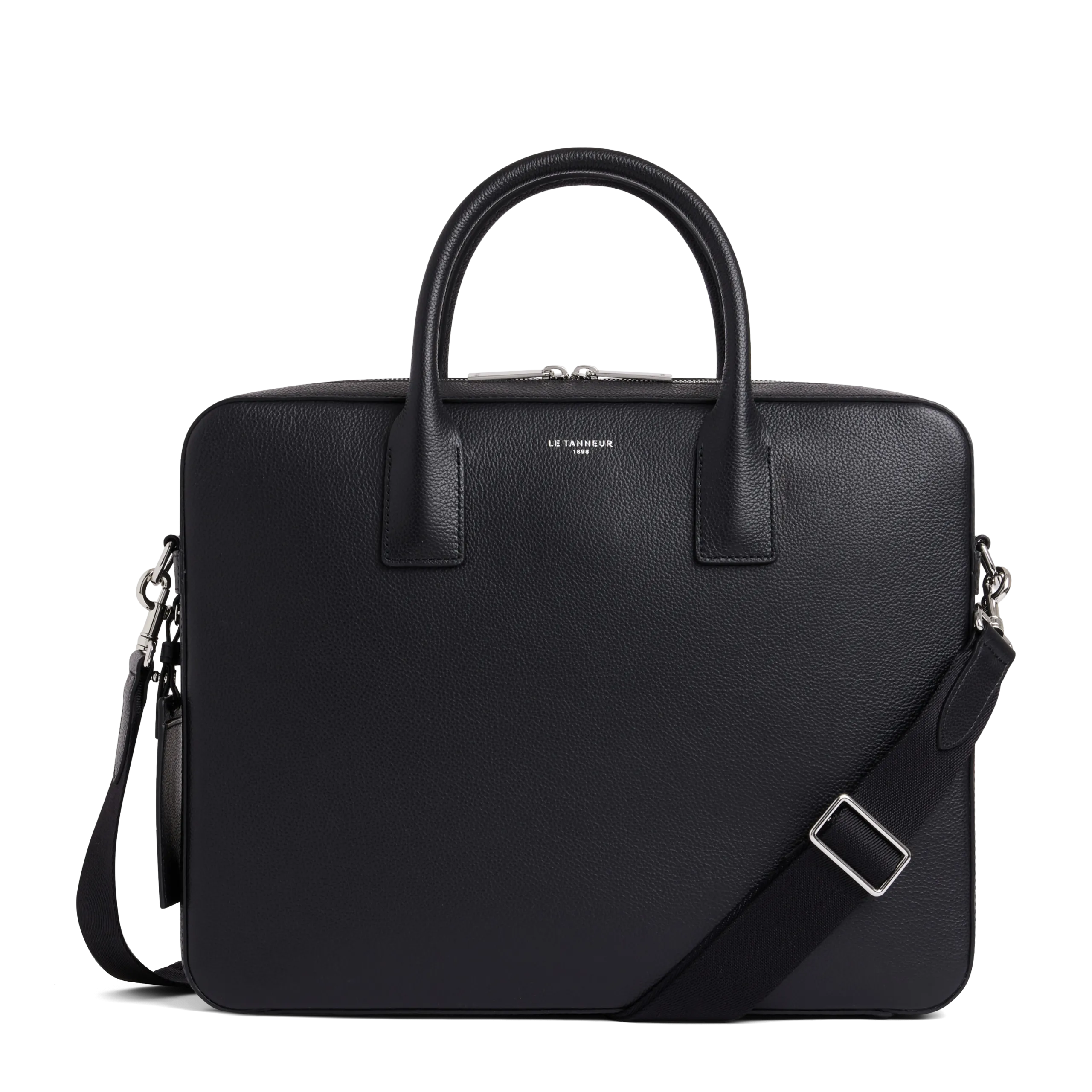 Porte documents en cuir Noir EMILE