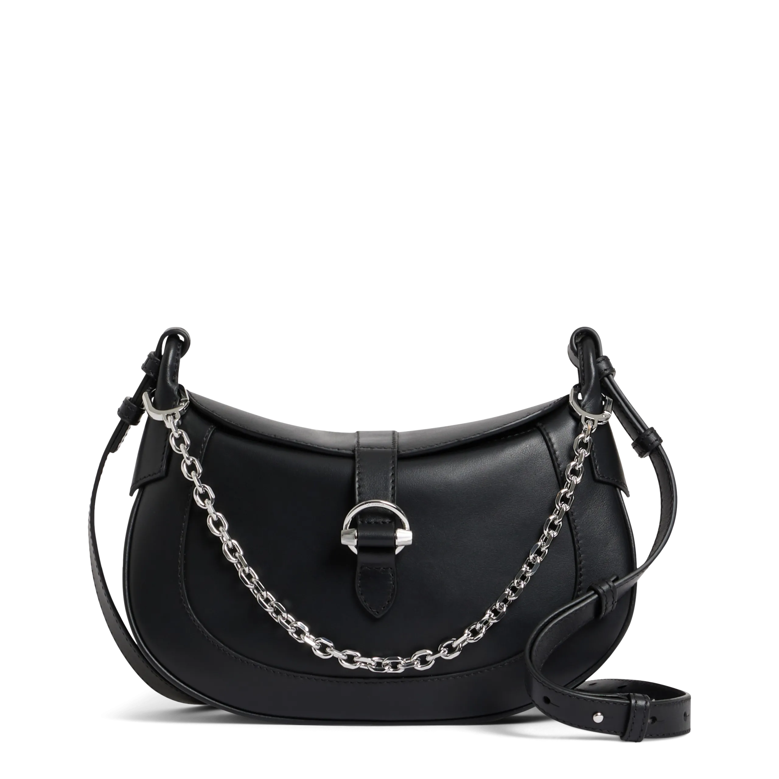 Petit sac bandoulière en cuir Noir PIA