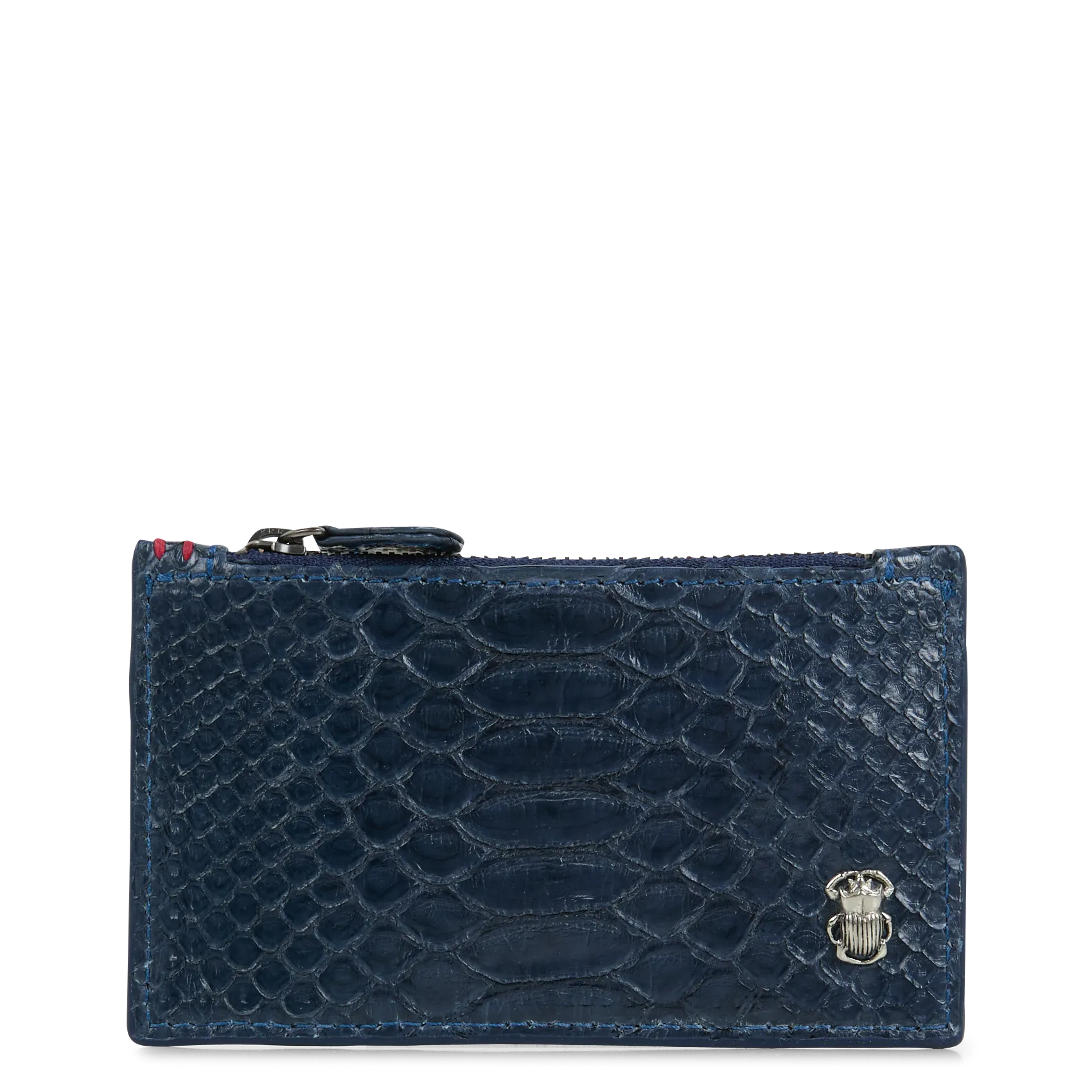 Porte-cartes en cuir Bleu HELENA