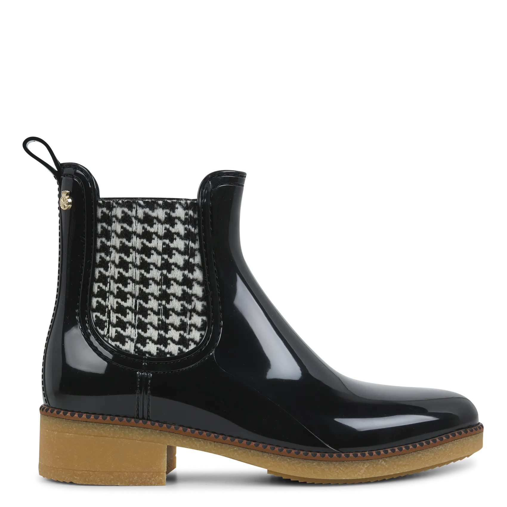 Bottines Chelsea imprimées à talons Noir KENNA