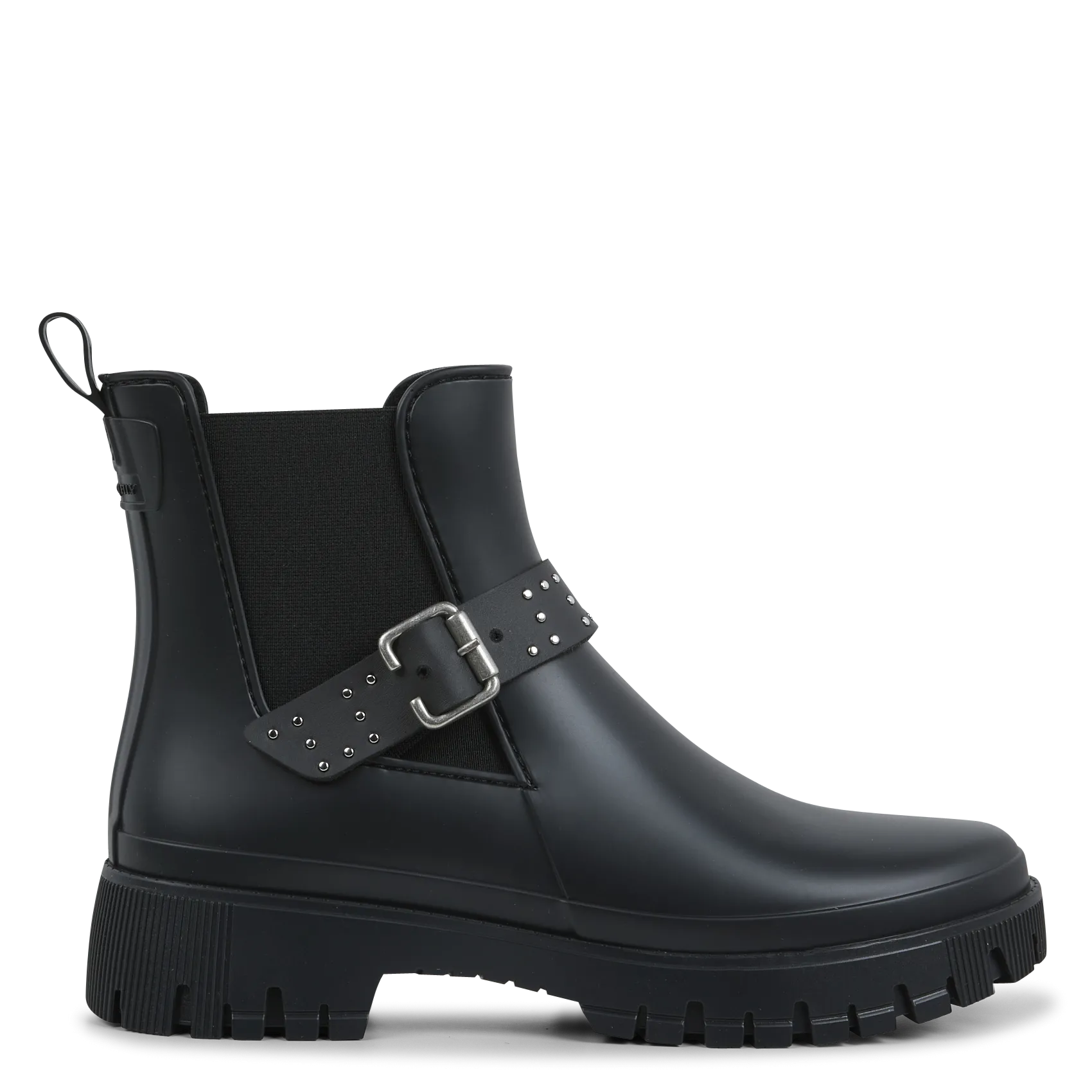 Bottines Chelsea crantées à clous Noir ALSIE