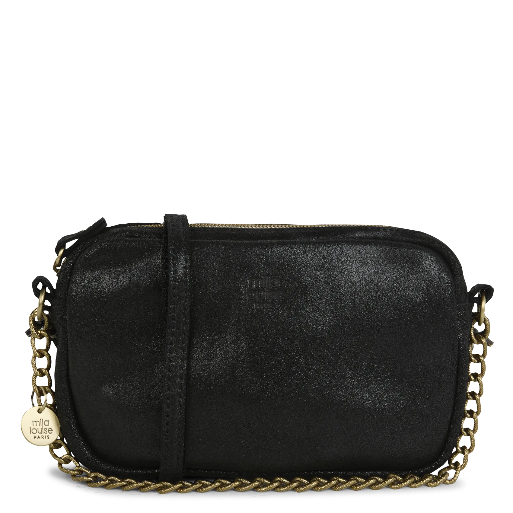 Sac bandoulière en cuir Noir TROTTY