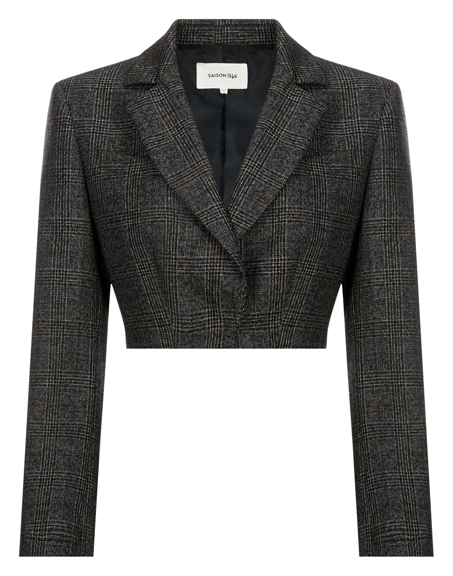 Veste courte à carreaux en laine Multicolore UCRO