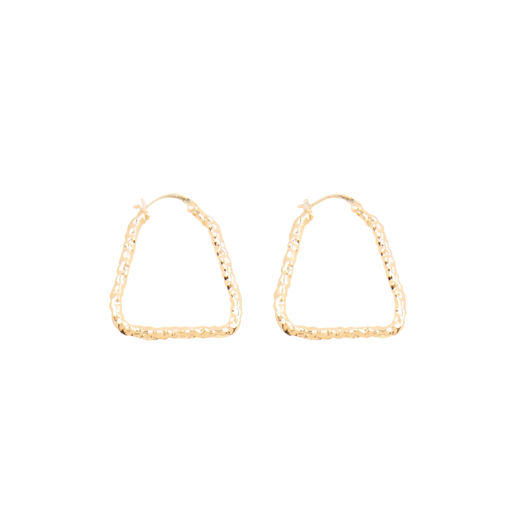 Créoles percées en laiton doré Doré CLAUDIA