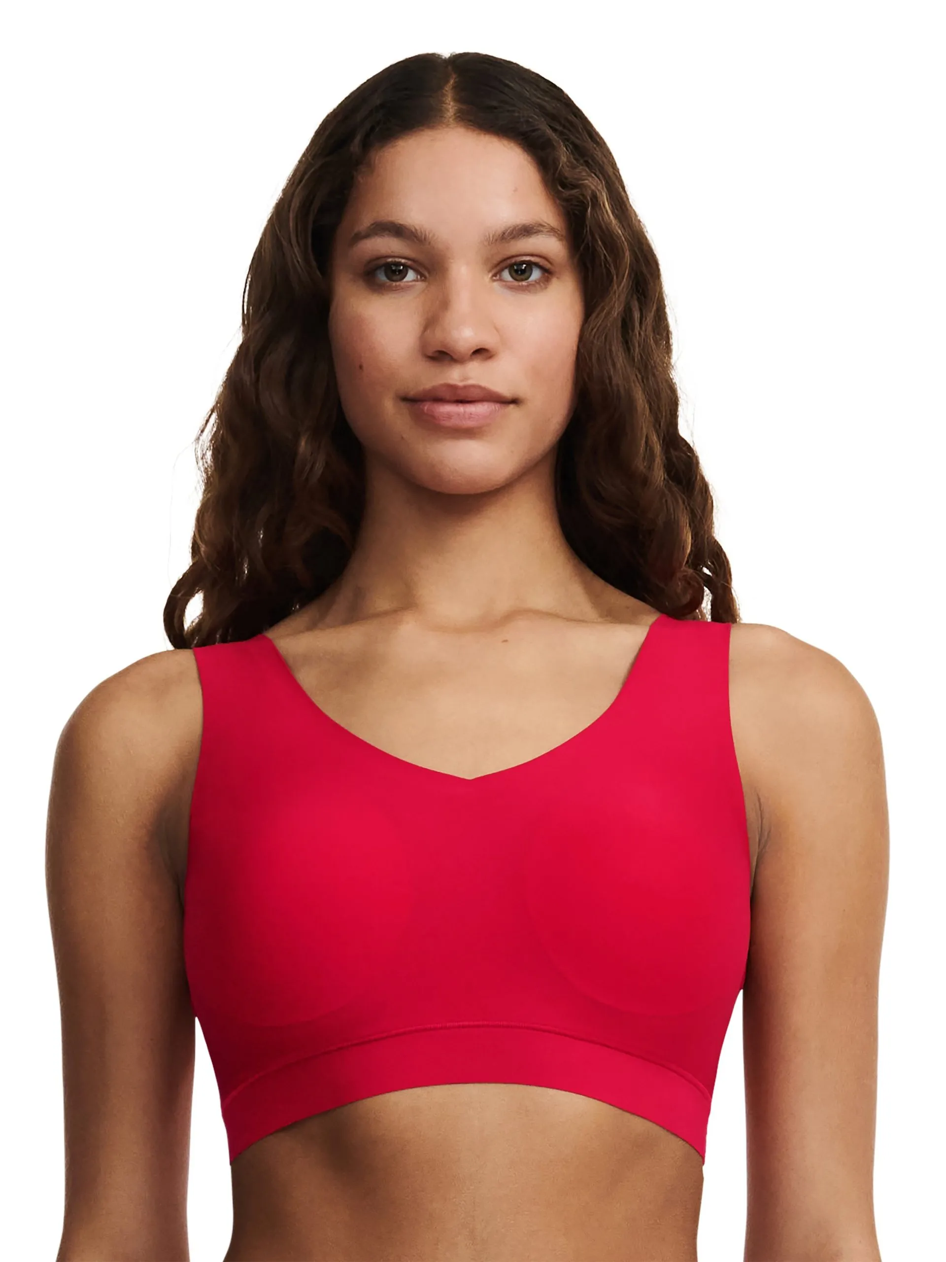 Brassière coques v neck Rouge SOFTSTRETCH