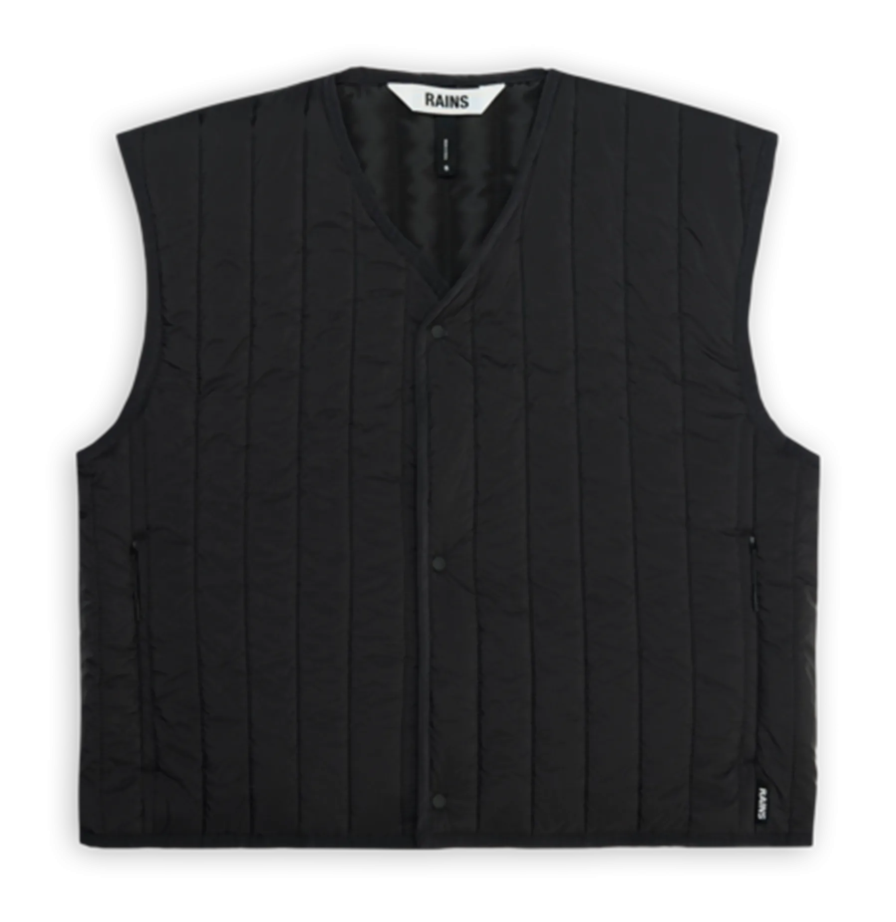 Veste col V droite matelassée Noir BANJA