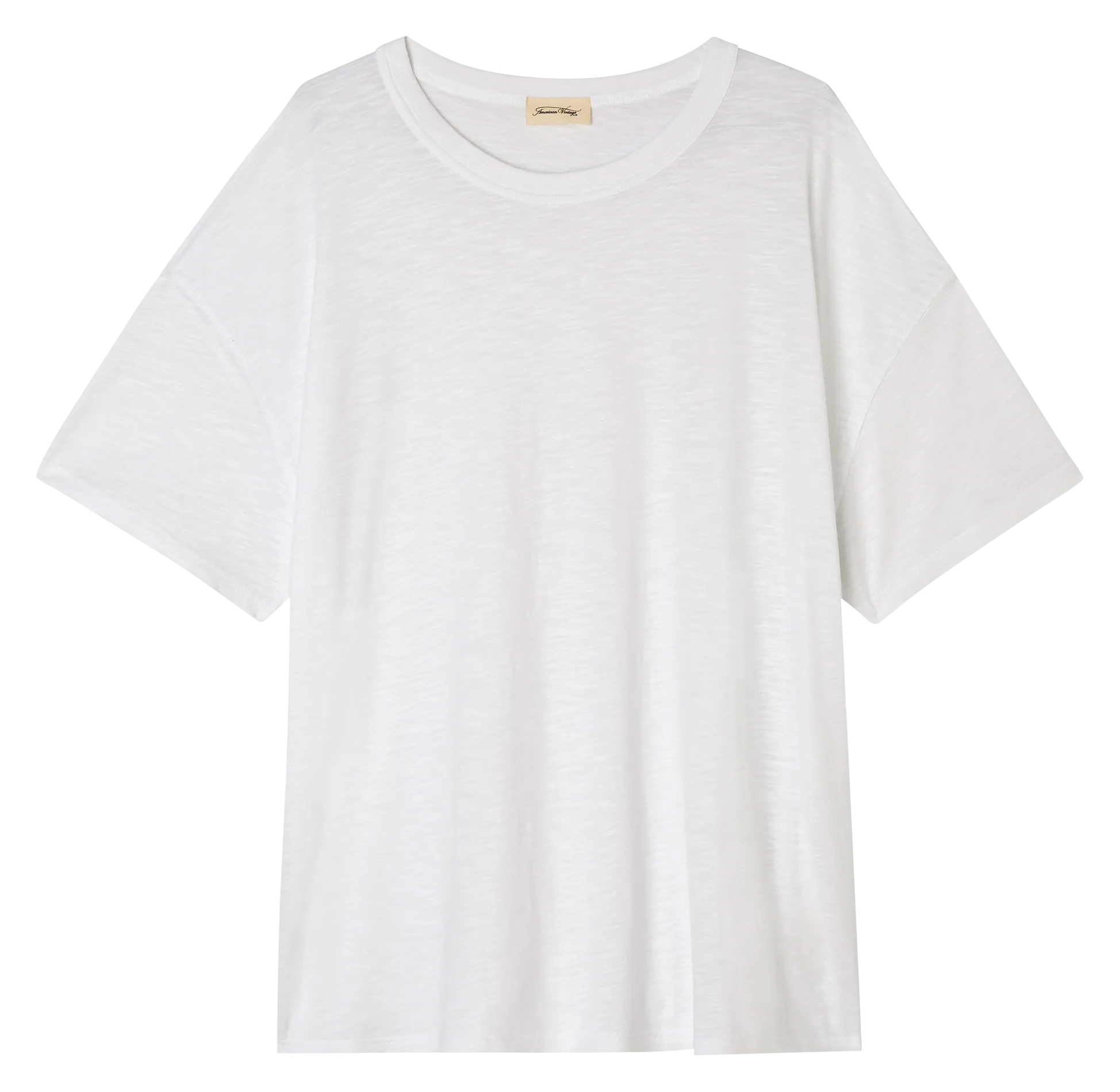 Tee-shirt col rond ample en coton mélangé Blanc JACKSONVILLE