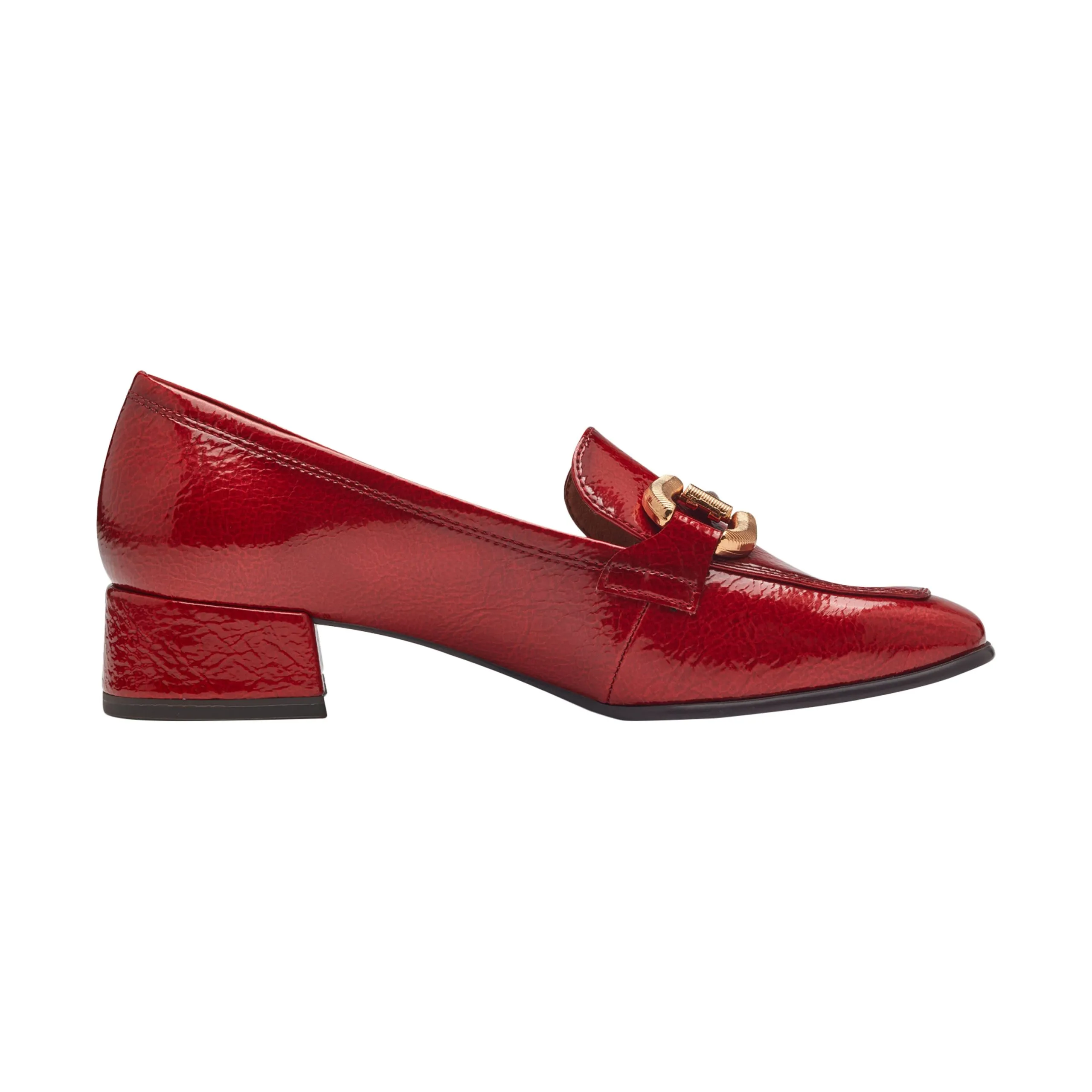 Mocassin à talon Rouge