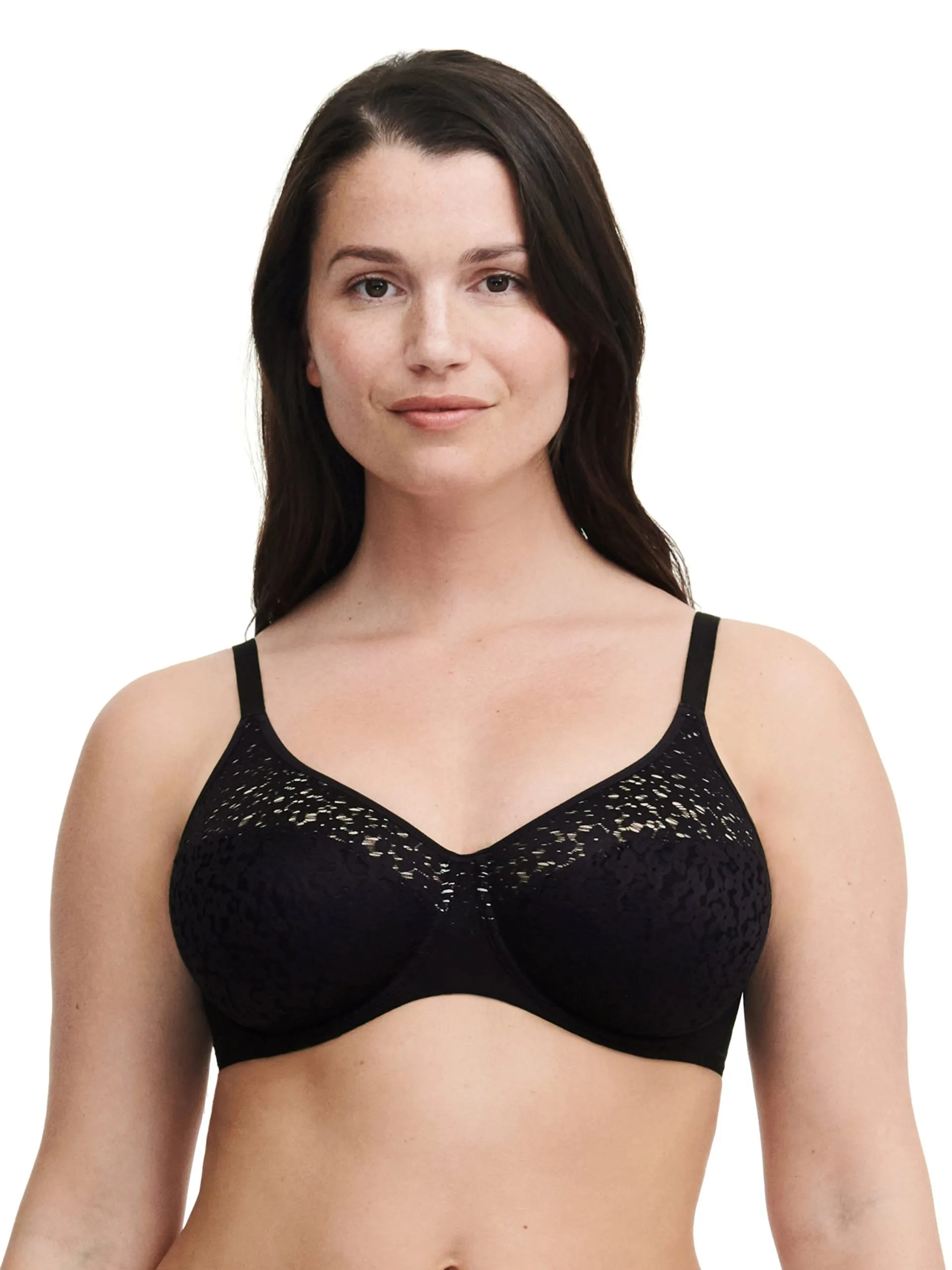 Soutien-gorge moulé emboîtant en dentelle Noir NORAH