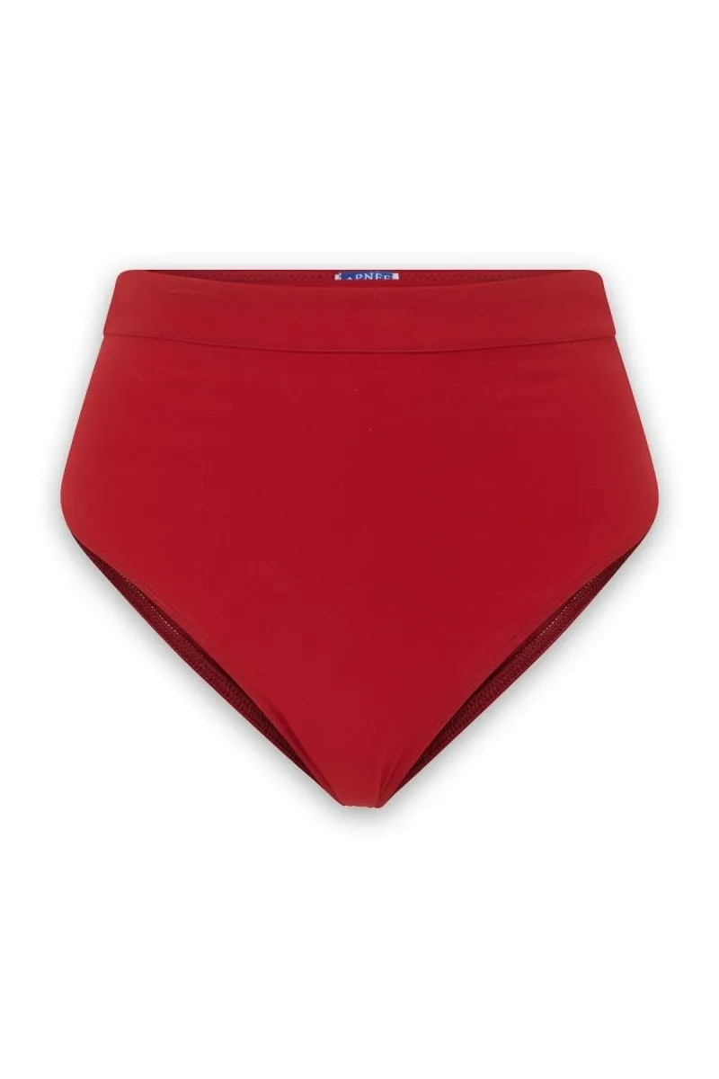 Maillot de bain bas de bikini culotte taille haute Rouge CULOTTE HAUTE L'HABILLE UNI