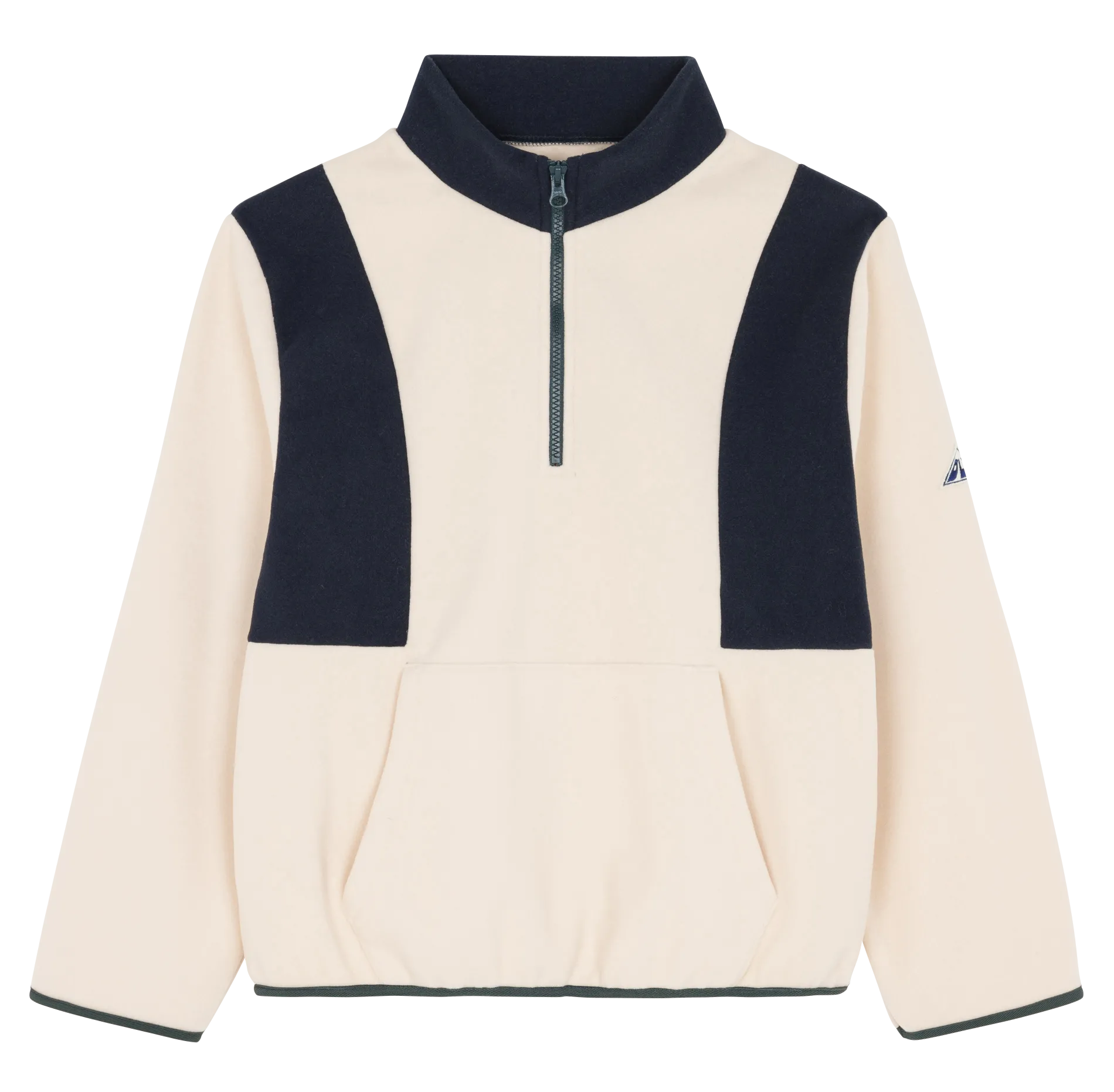 Polaire à col montant zippé Beige FARIS