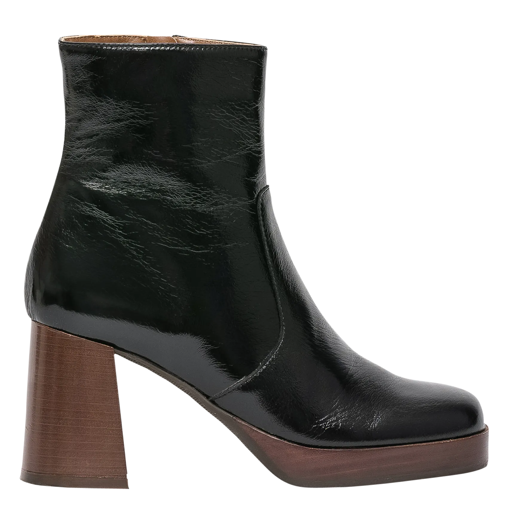 Bottines à talons en cuir Noir EZRA