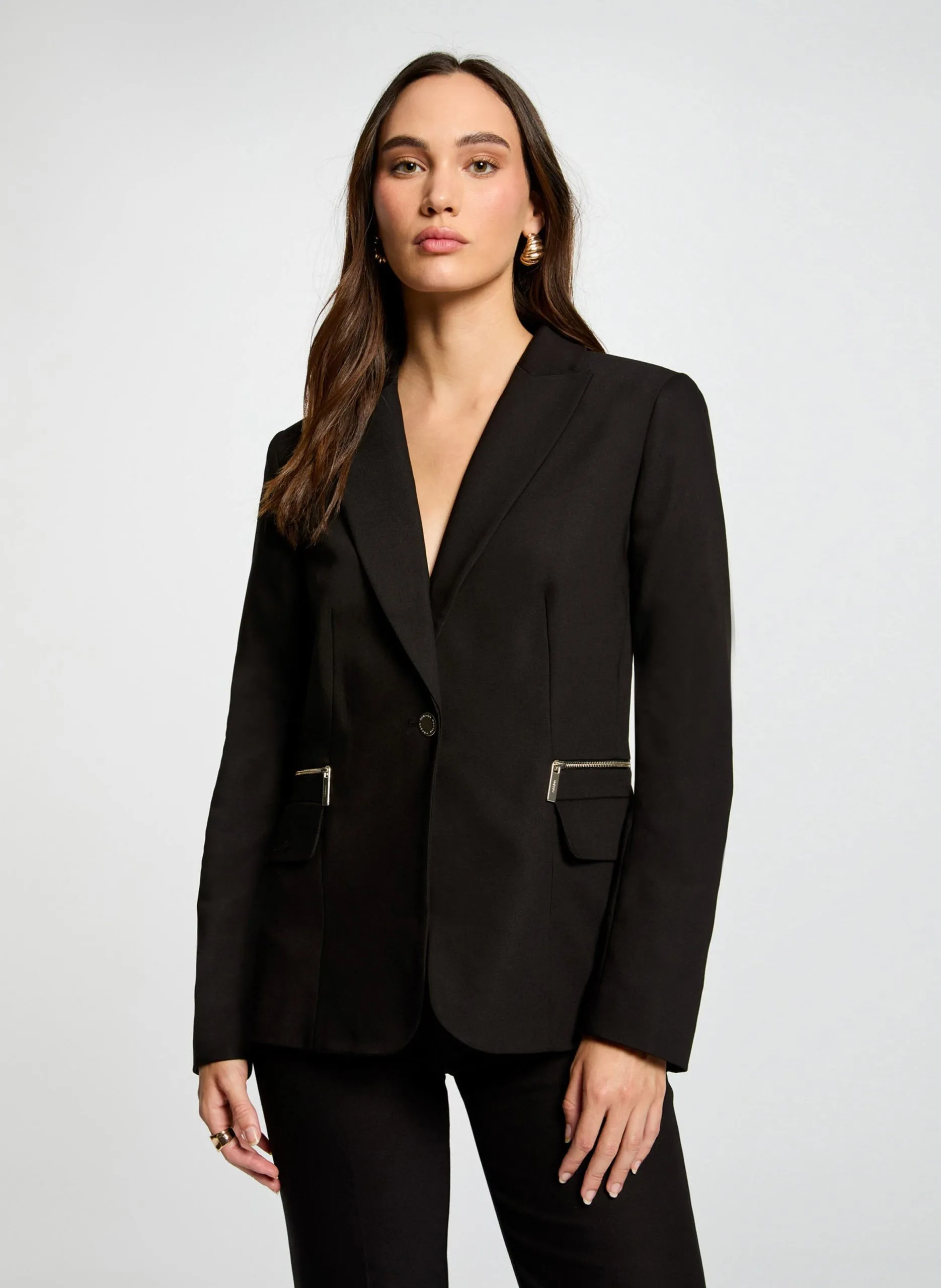 Veste ajustée col tailleur Marron VBEKA.F