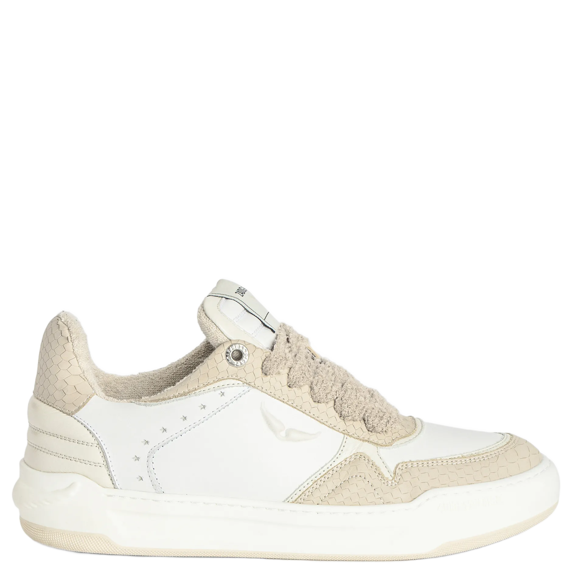 Baskets basses en cuir Blanc WINGS