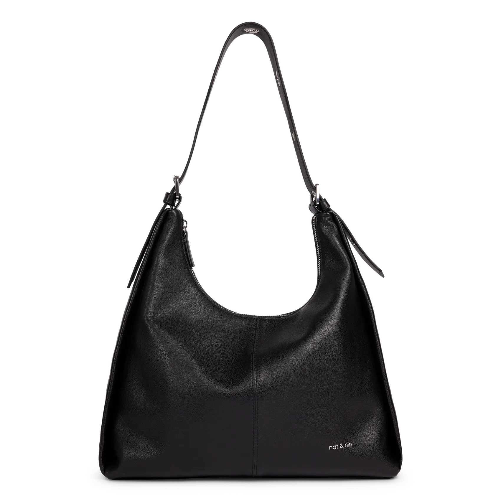 Sac porté épaule en cuir Noir TINA