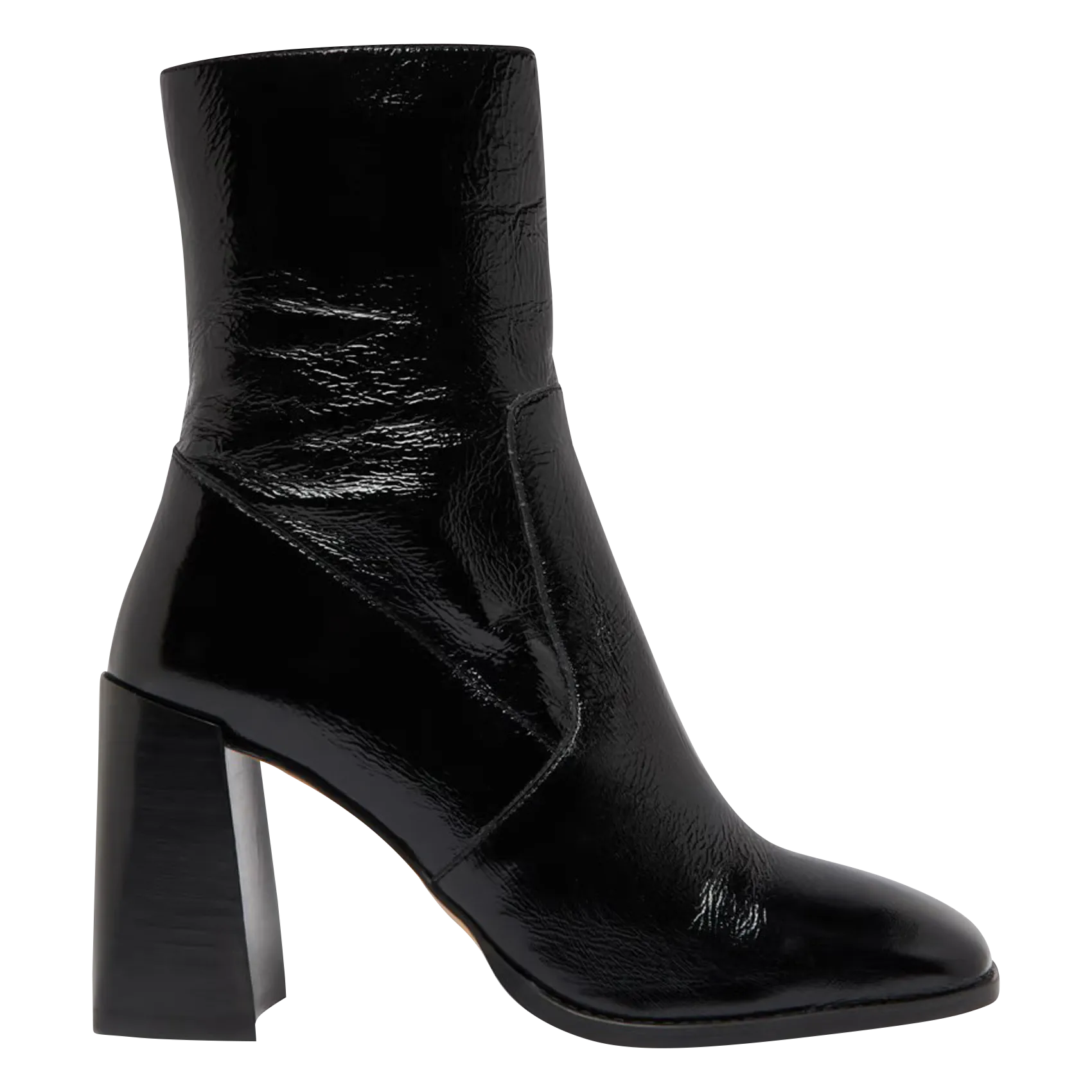 Bottines en cuir craquelé Noir VIDAL