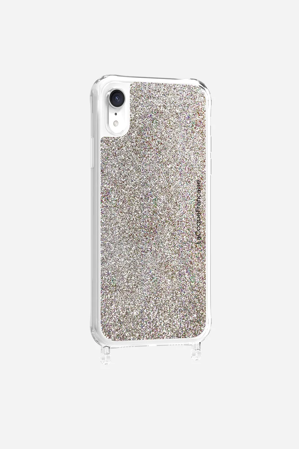 Coque de téléphone paillettes avec anneaux pour iphone xr Multicolore