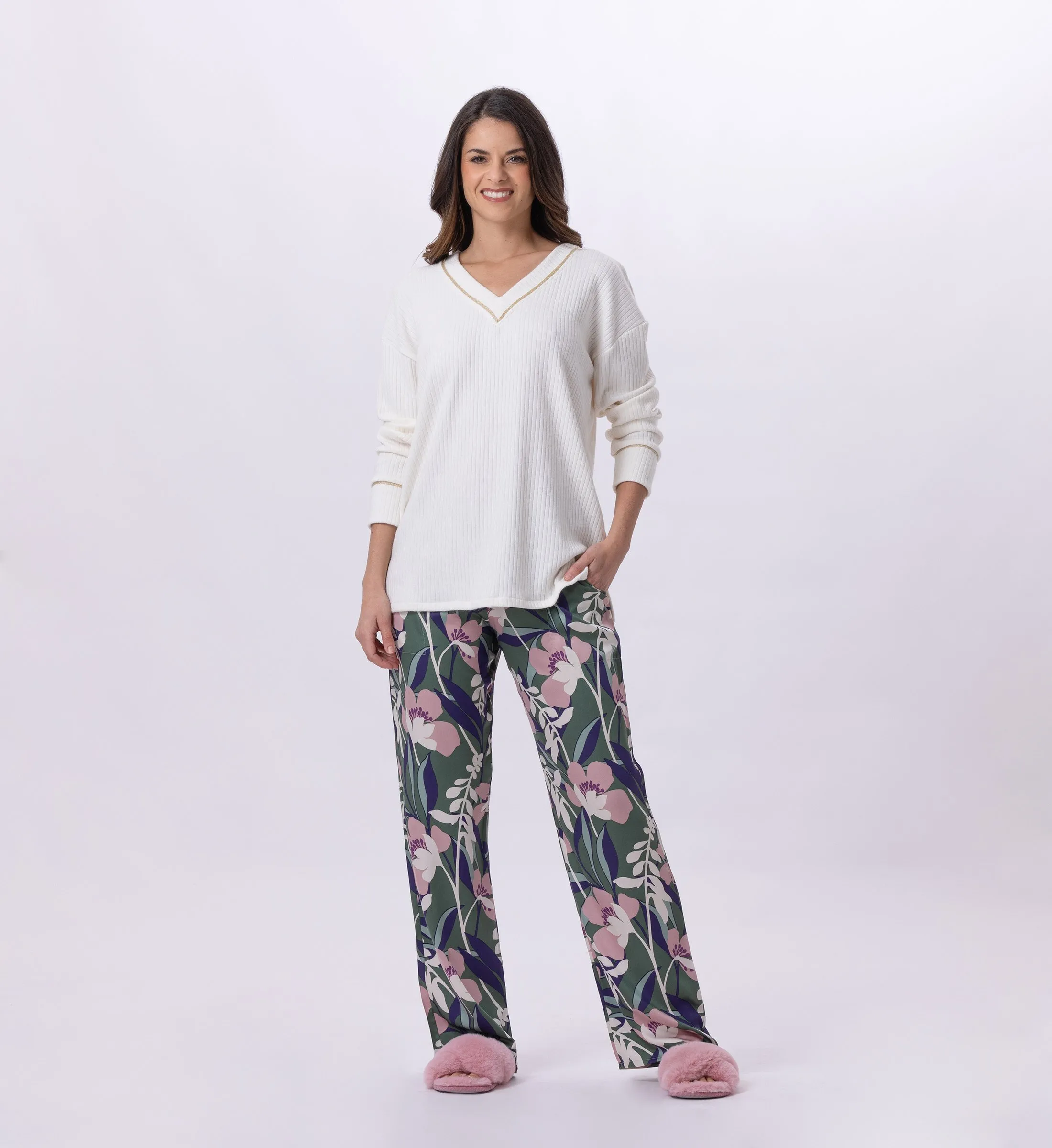 Pyjama en maille tricot et viscose Multicolore GIOIA 802