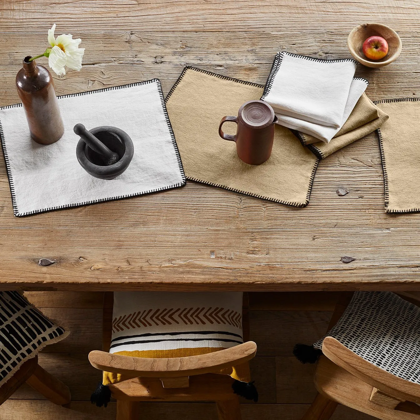 Serviette de table Beige NINO