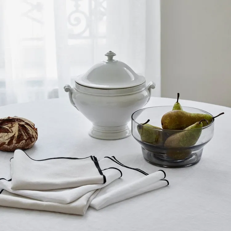 Serviette de table Blanc CARLINA