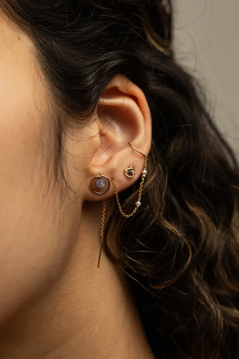 Bijou d'oreille chaînette Blanc BIJOU D'OREILLE CHAÎNETTE