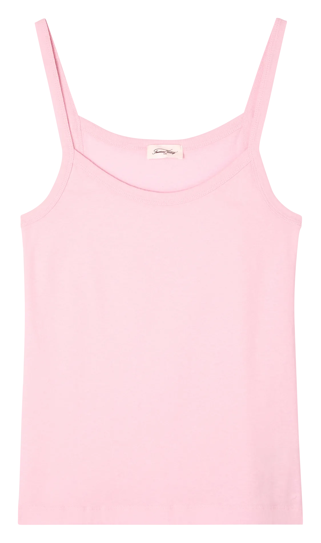 Débardeur droit en coton Rose GAMIPY