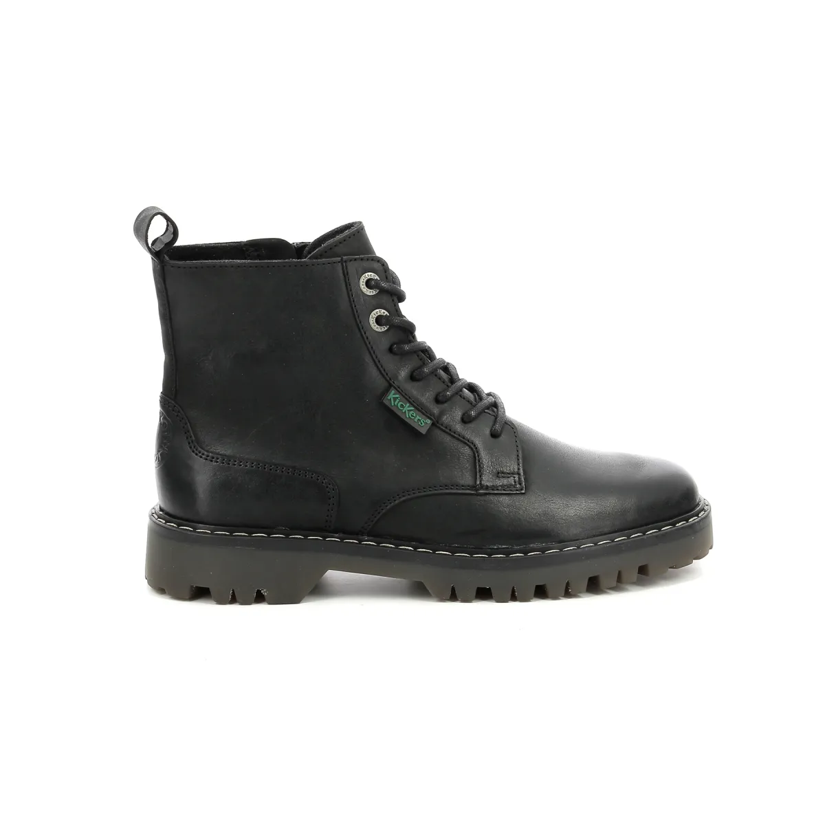 Boots cuir Noir KICK DECKLOCK