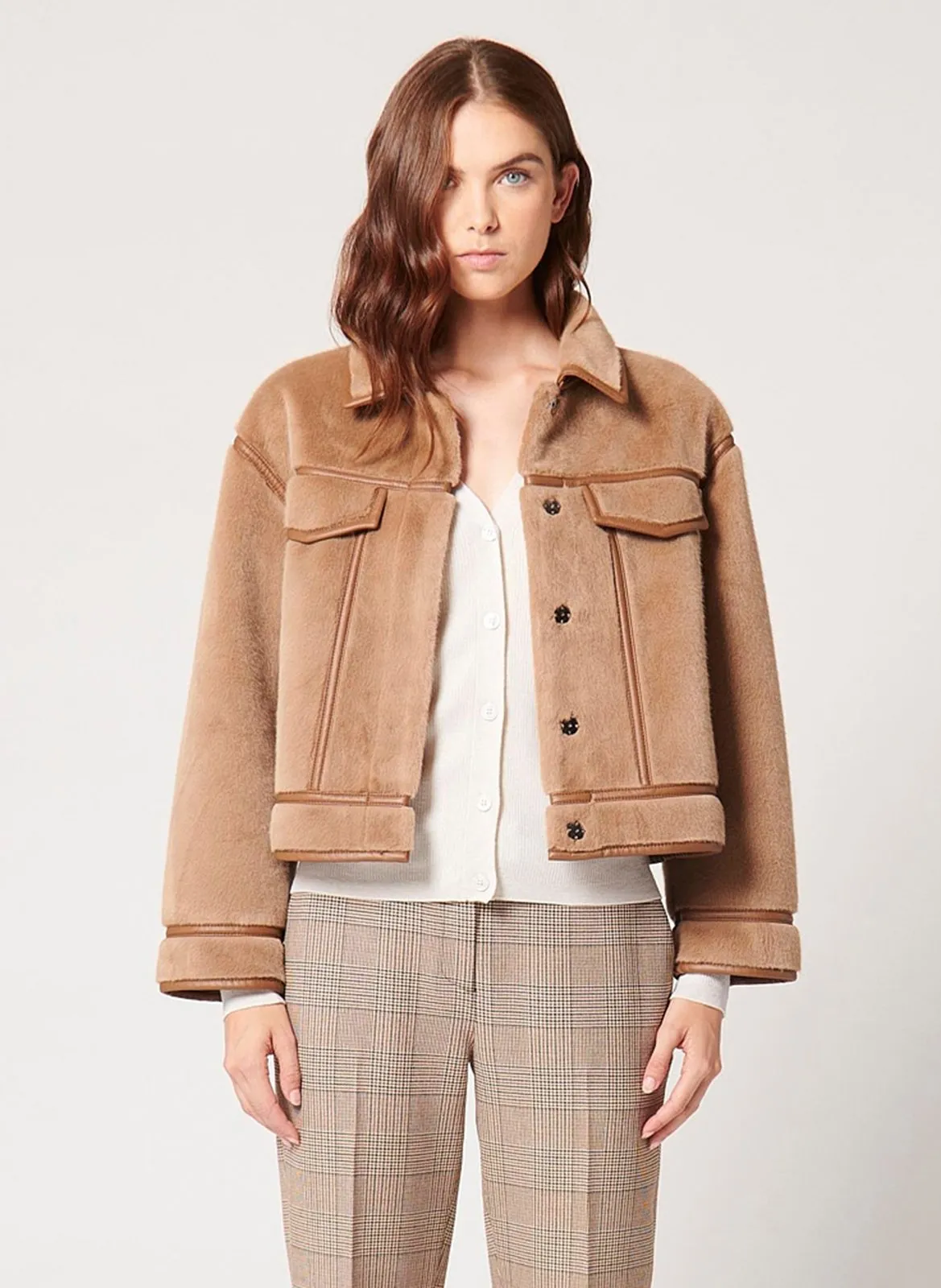 Veste col classique Marron MONGE