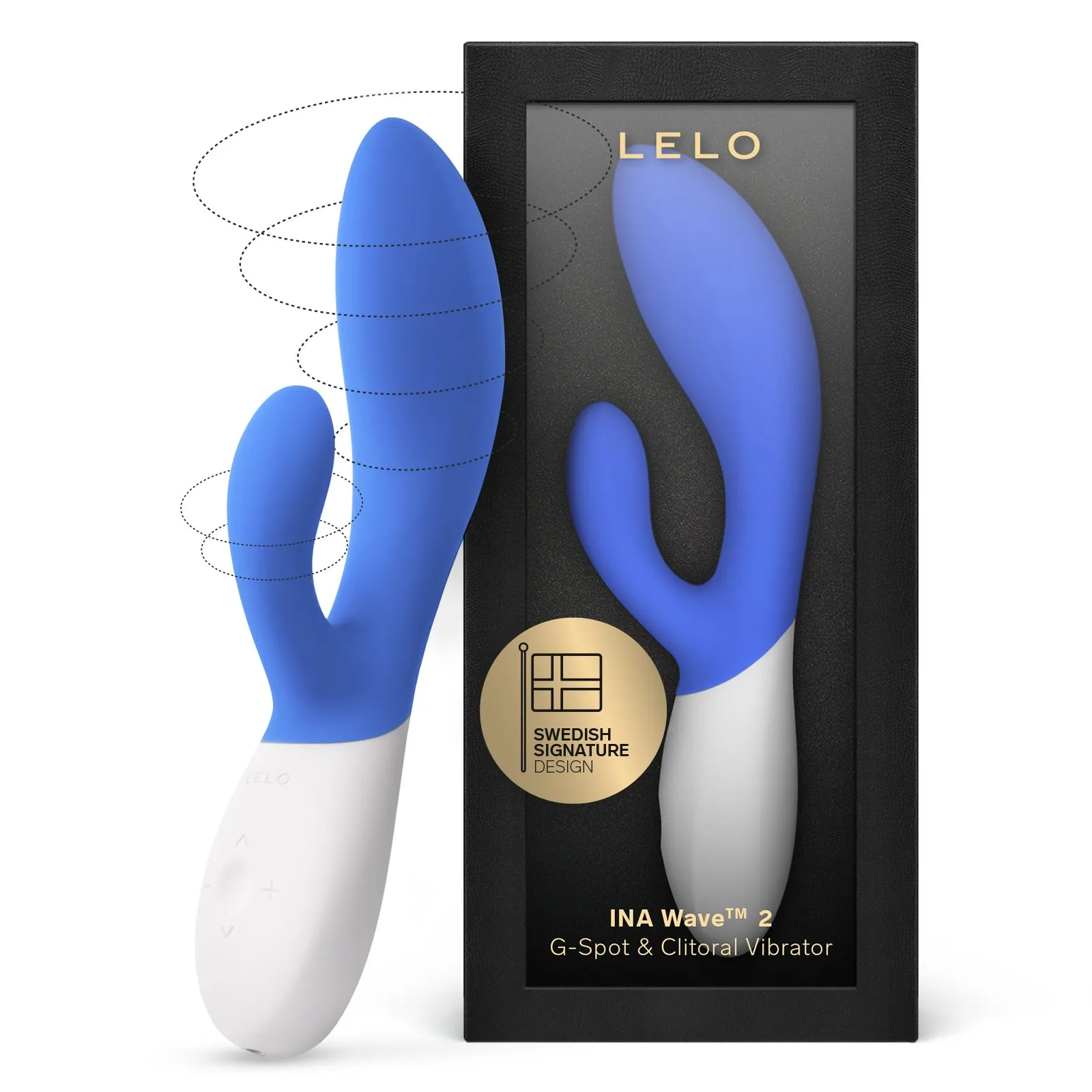 Stimulateur clitoridien et vibromasseur point g rabbit Bleu INA WAVE 2