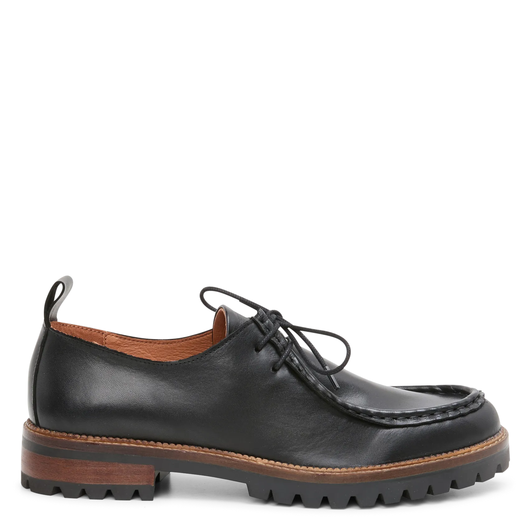 Derbies en cuir Noir GEORGE