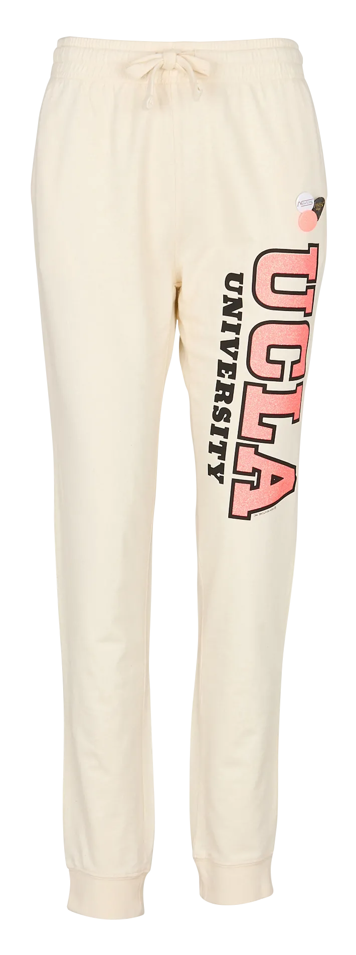 Jogging droit imprimé en coton Beige JOGGER UNIVERSITY