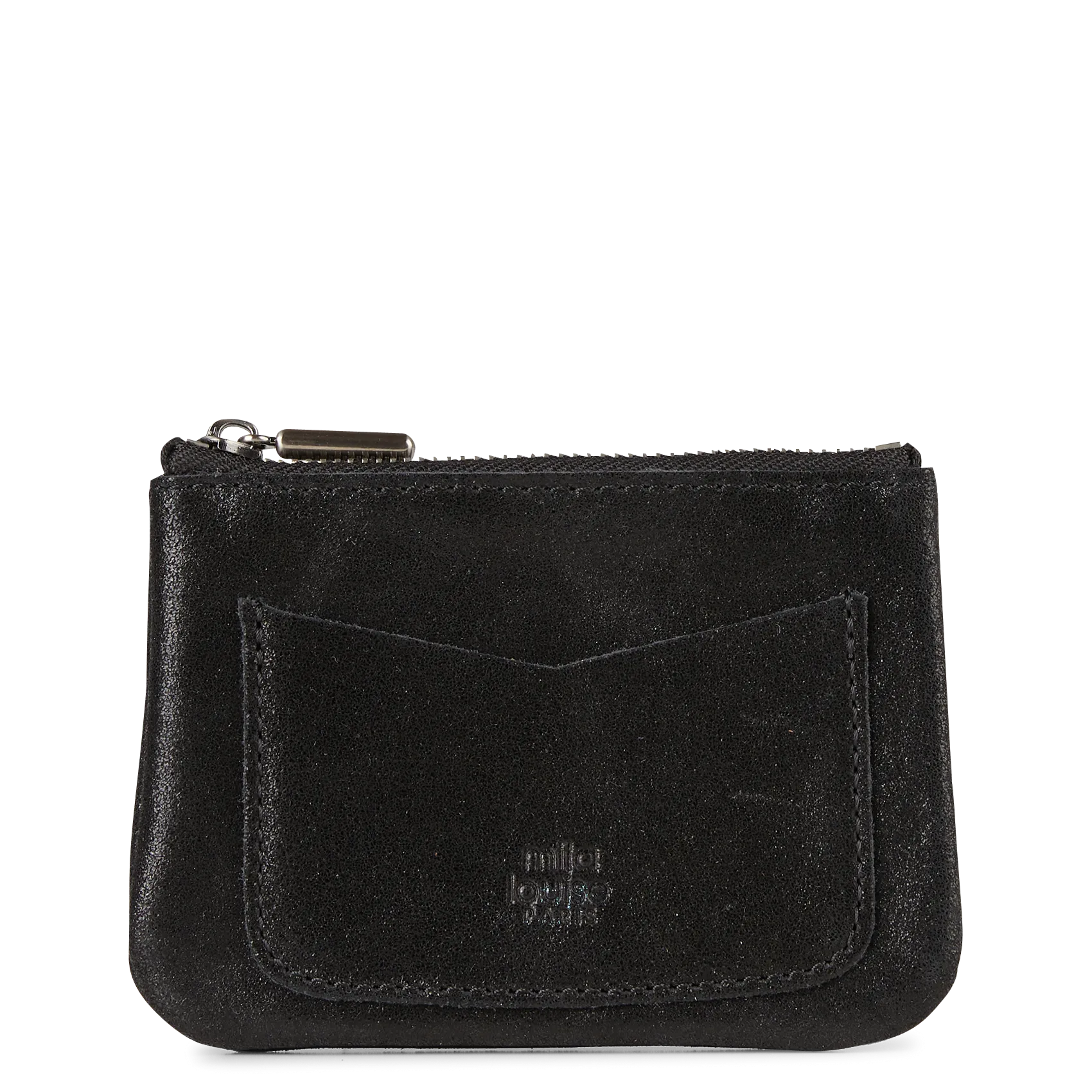 Porte monnaie en cuir Noir LIAS