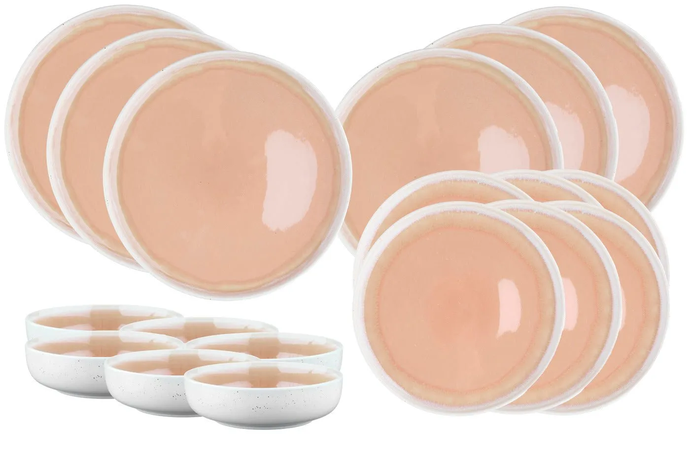 Service les essentiels oxygen - 18 pièces - rose poudre Rose