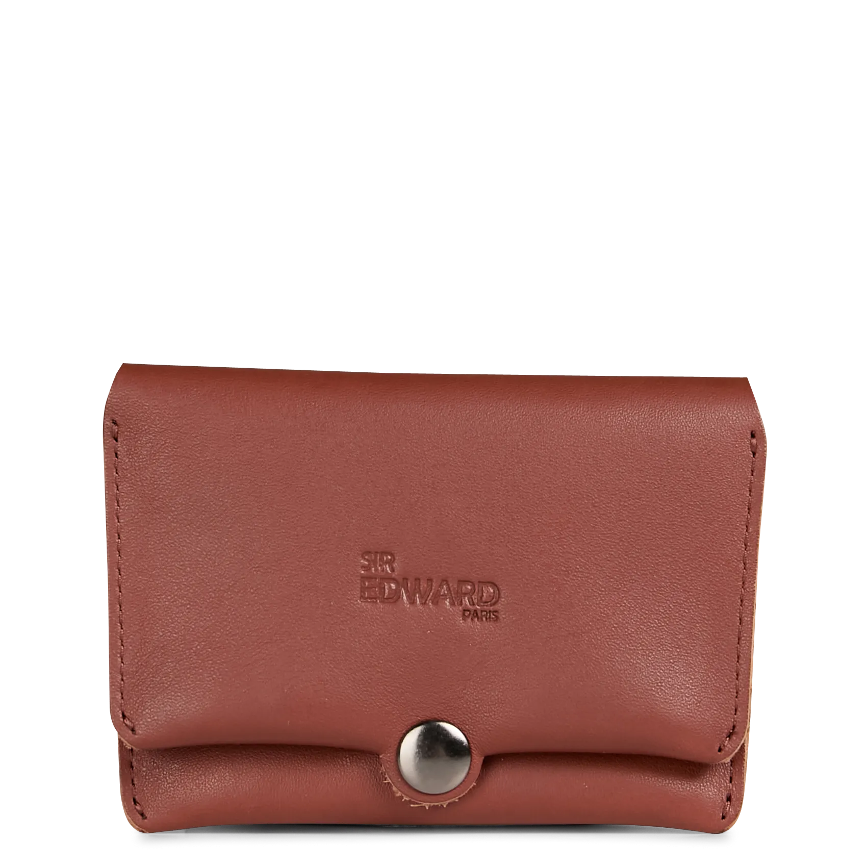 Porte cartes en cuir Marron ALPHA