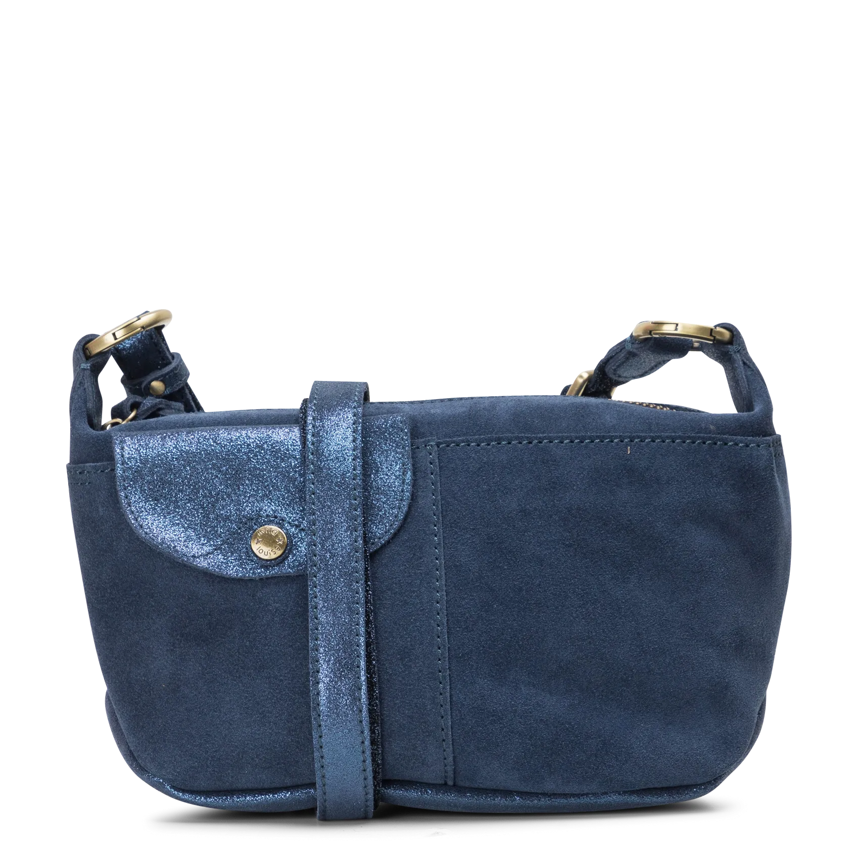 Sac bandoulière en cuir Bleu LAYA