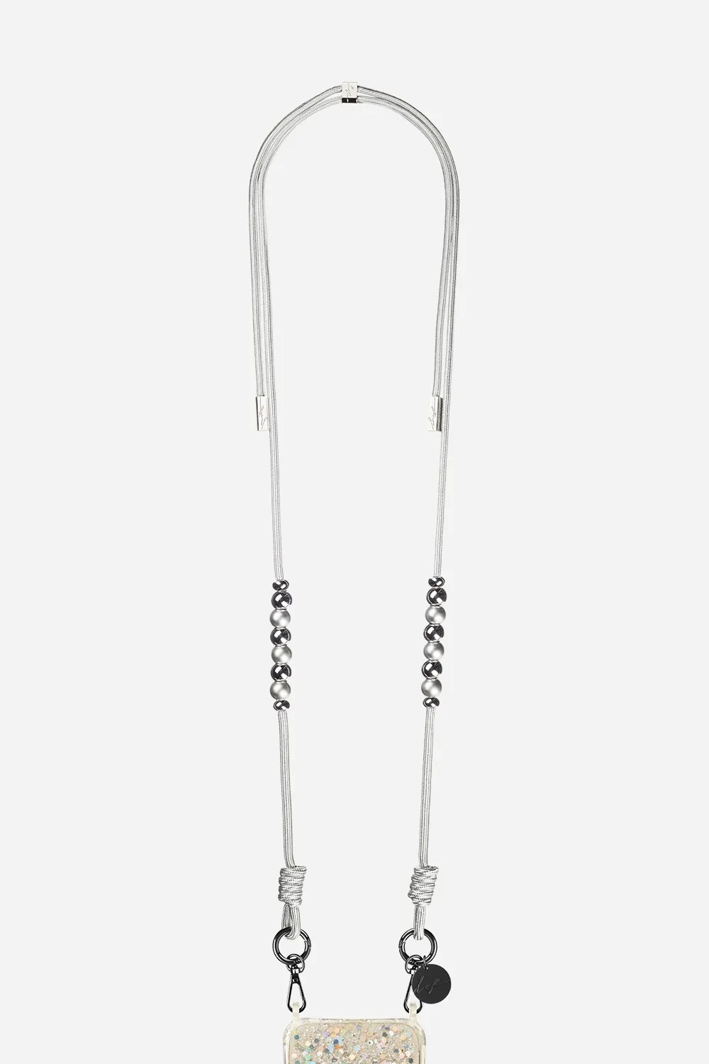 Cordon de téléphone en coton Argent INAYA