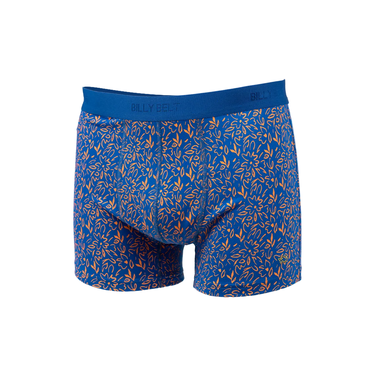 Boxer en coton biologique Bleu FLOWER POWER
