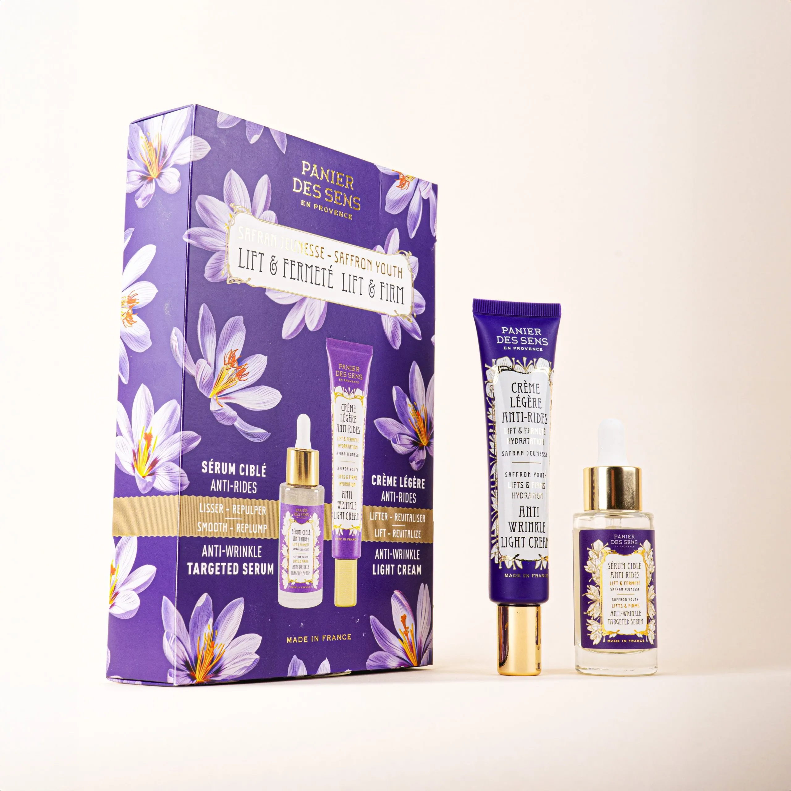 Coffret soin visage femme anti-âge Lift & Fermeté - Sérum ciblé et crème légère