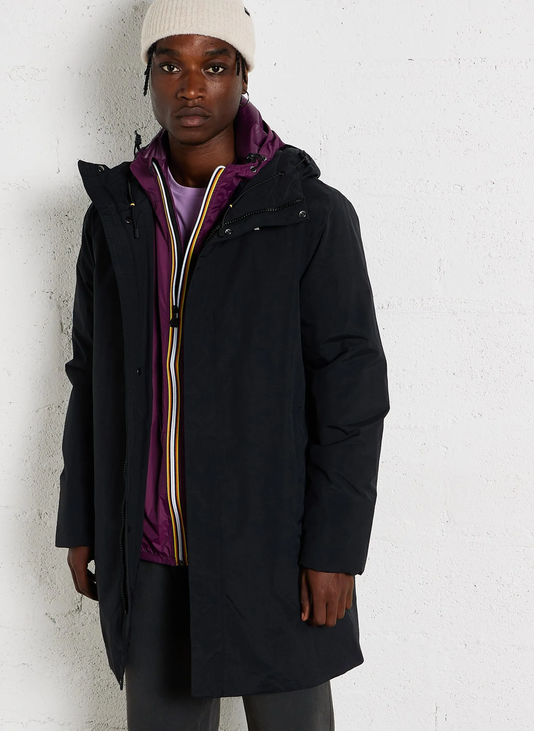 Parka col montant droit Noir THOMAS WARM OTTOMAN