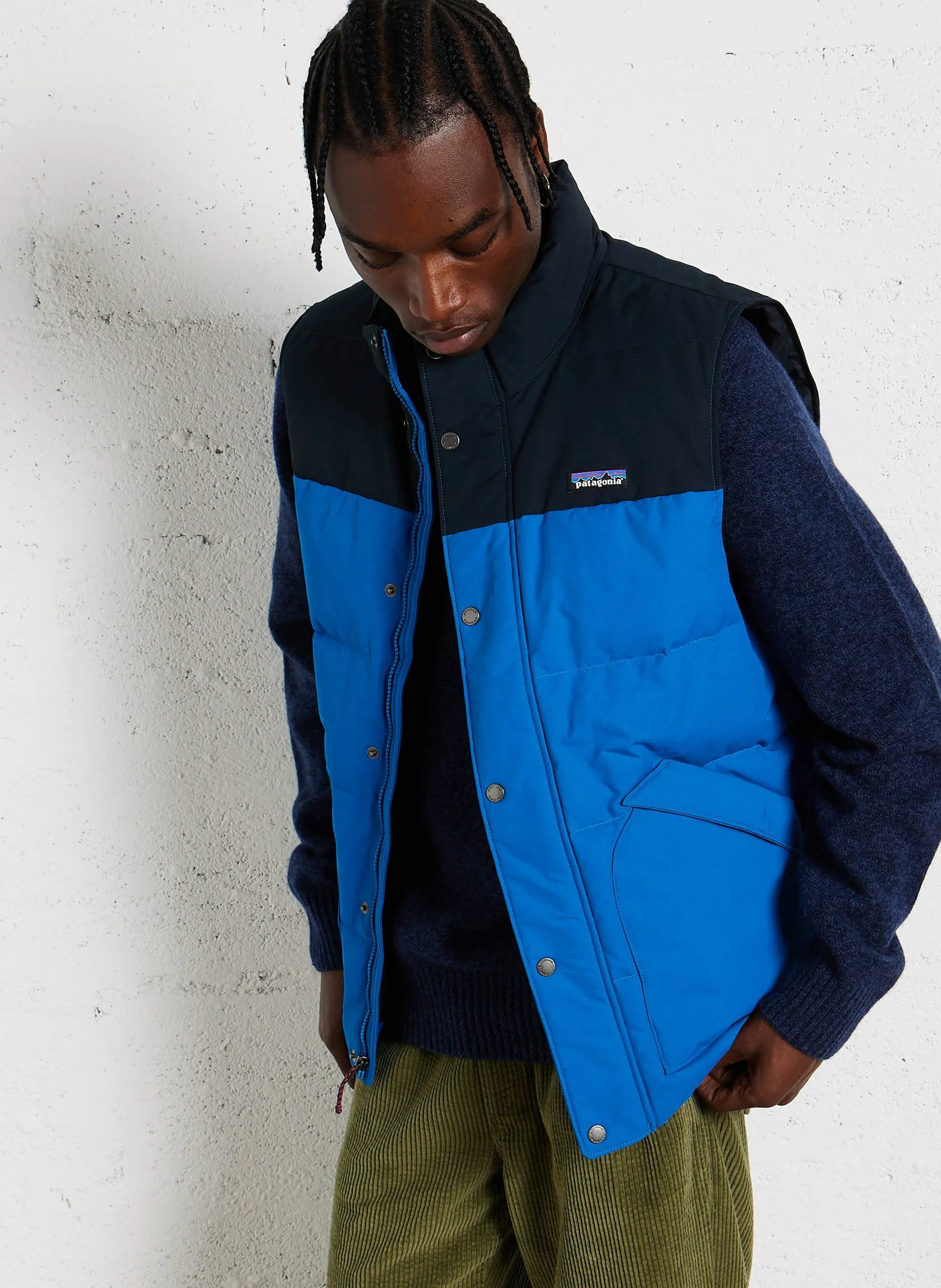 Doudoune col montant sans manches Bleu DOWNDRIFT