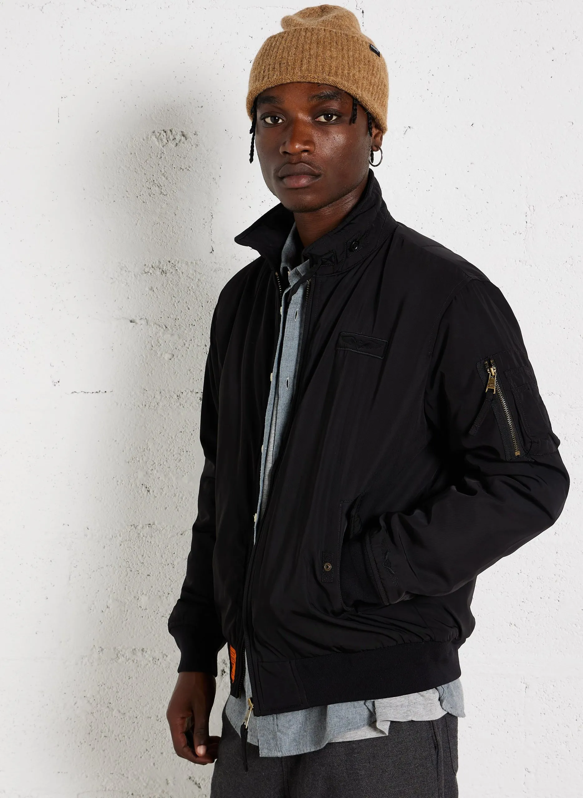 Blouson col à revers droit Noir CORNELL