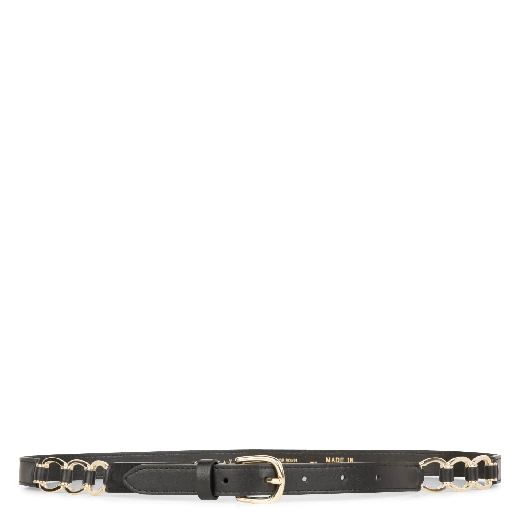 Ceinture en cuir Noir WHITNEY