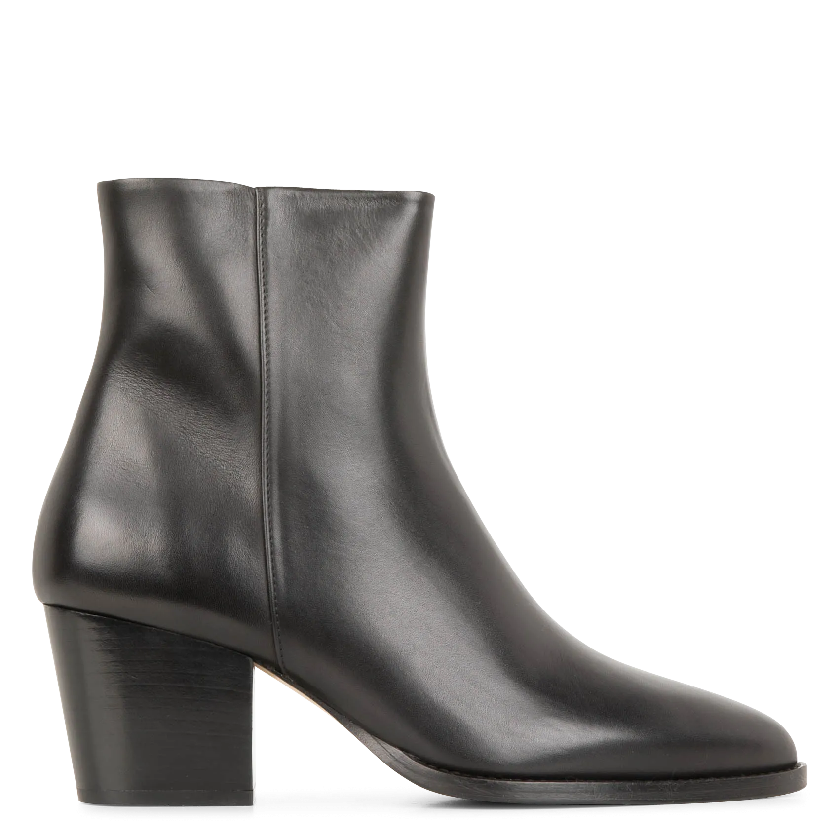 Bottines à talons en cuir Noir N°700