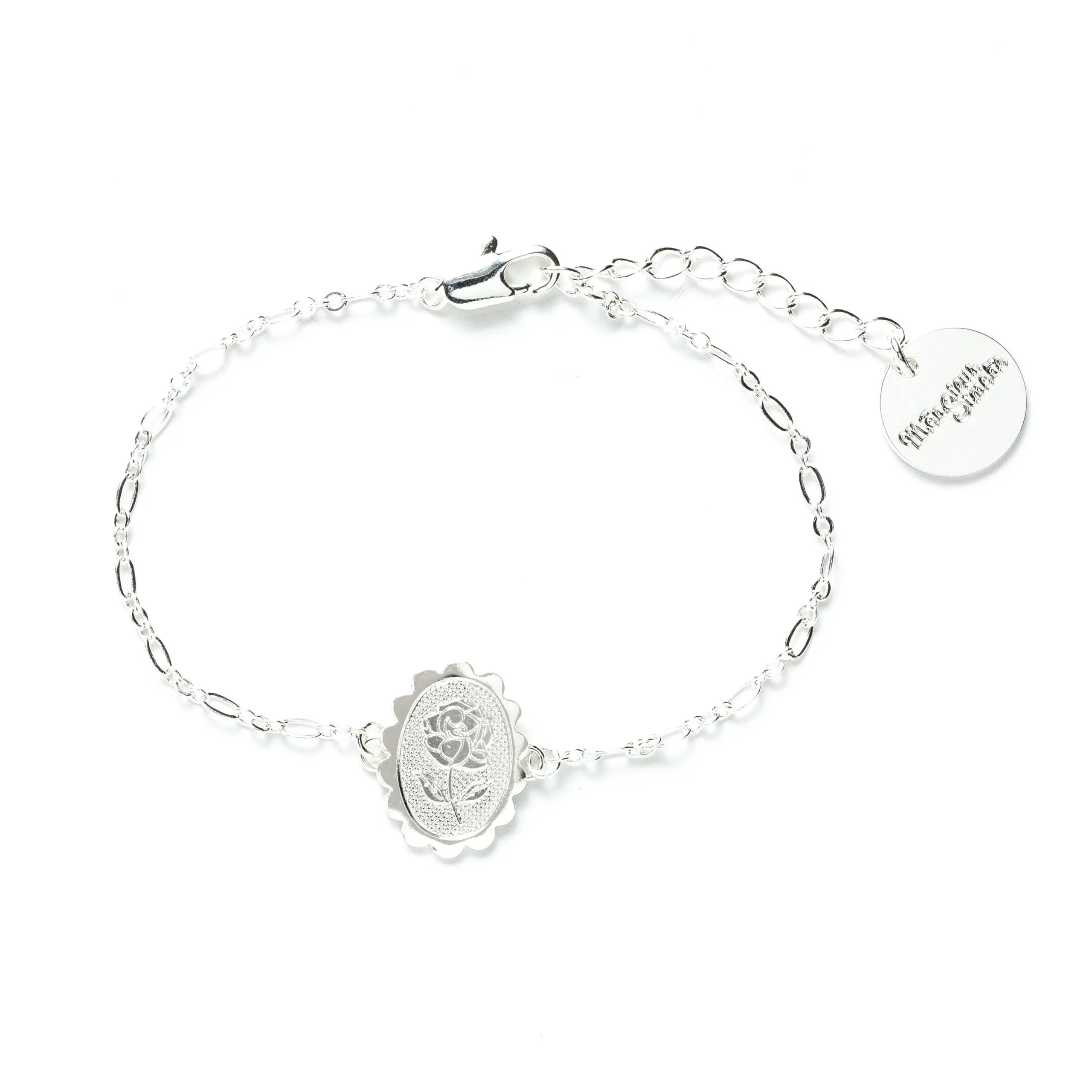Bracelet fleur émaillé doré à l'or fin Argent THÉMIS