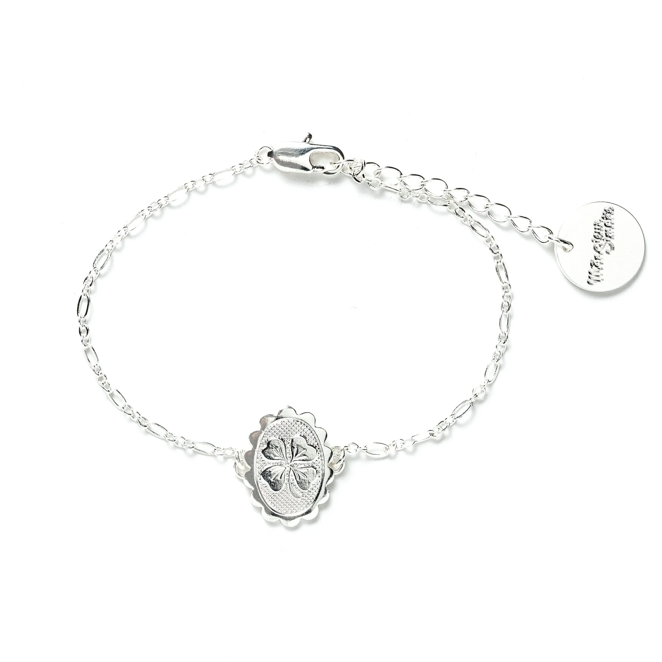 Bracelet trèfle plaqué argent Argent THÉMIS