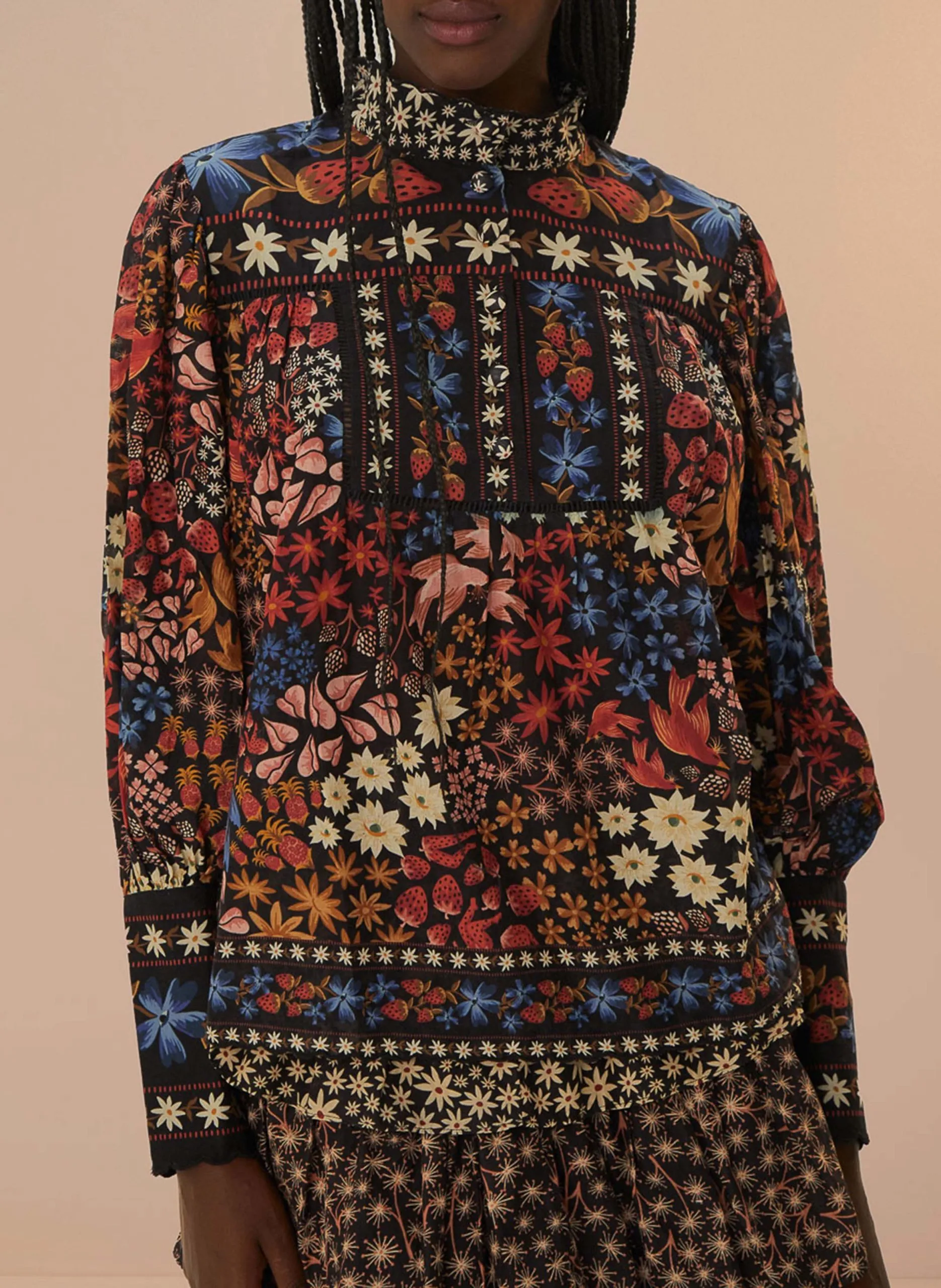 Chemisier floral en coton Multicolore