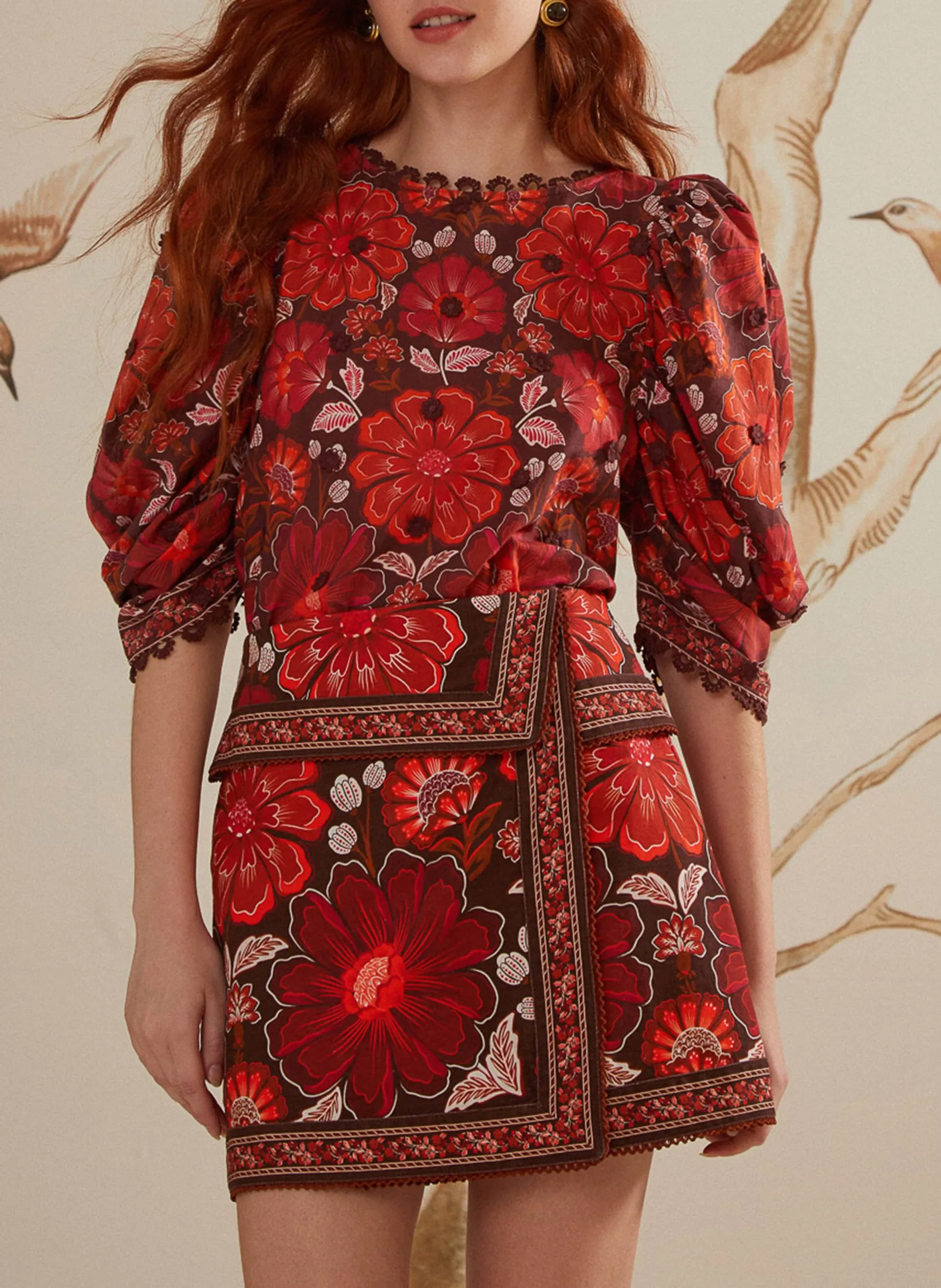 Jupe tapisserie Marron