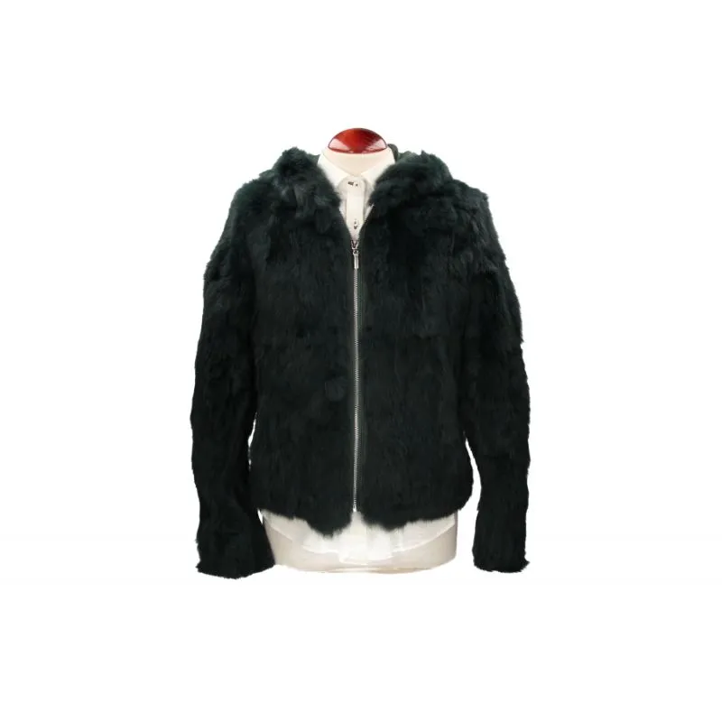 Cazadora Capucha Verde Esmeralda