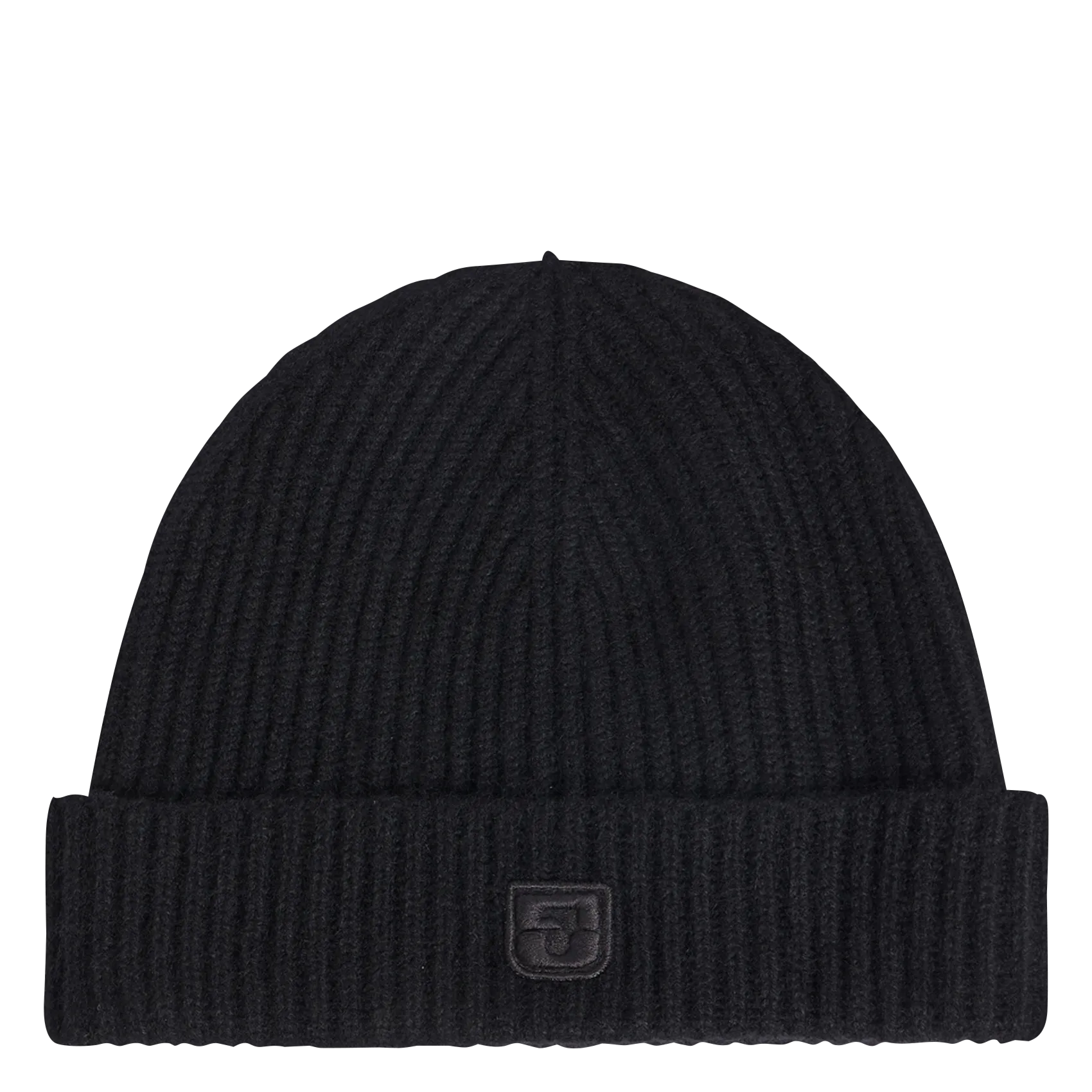 Bonnet à côtes en cachemire Noir FIONA