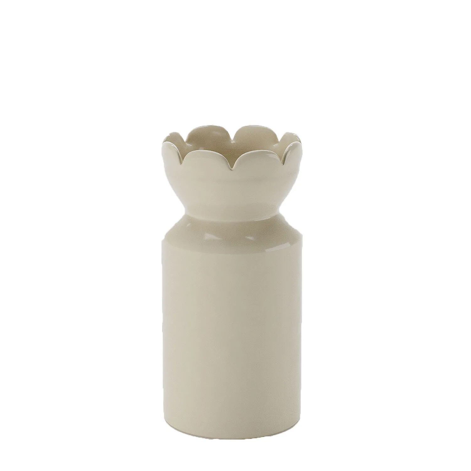 Grand vase col tulipe céramique Beige RIVOLI